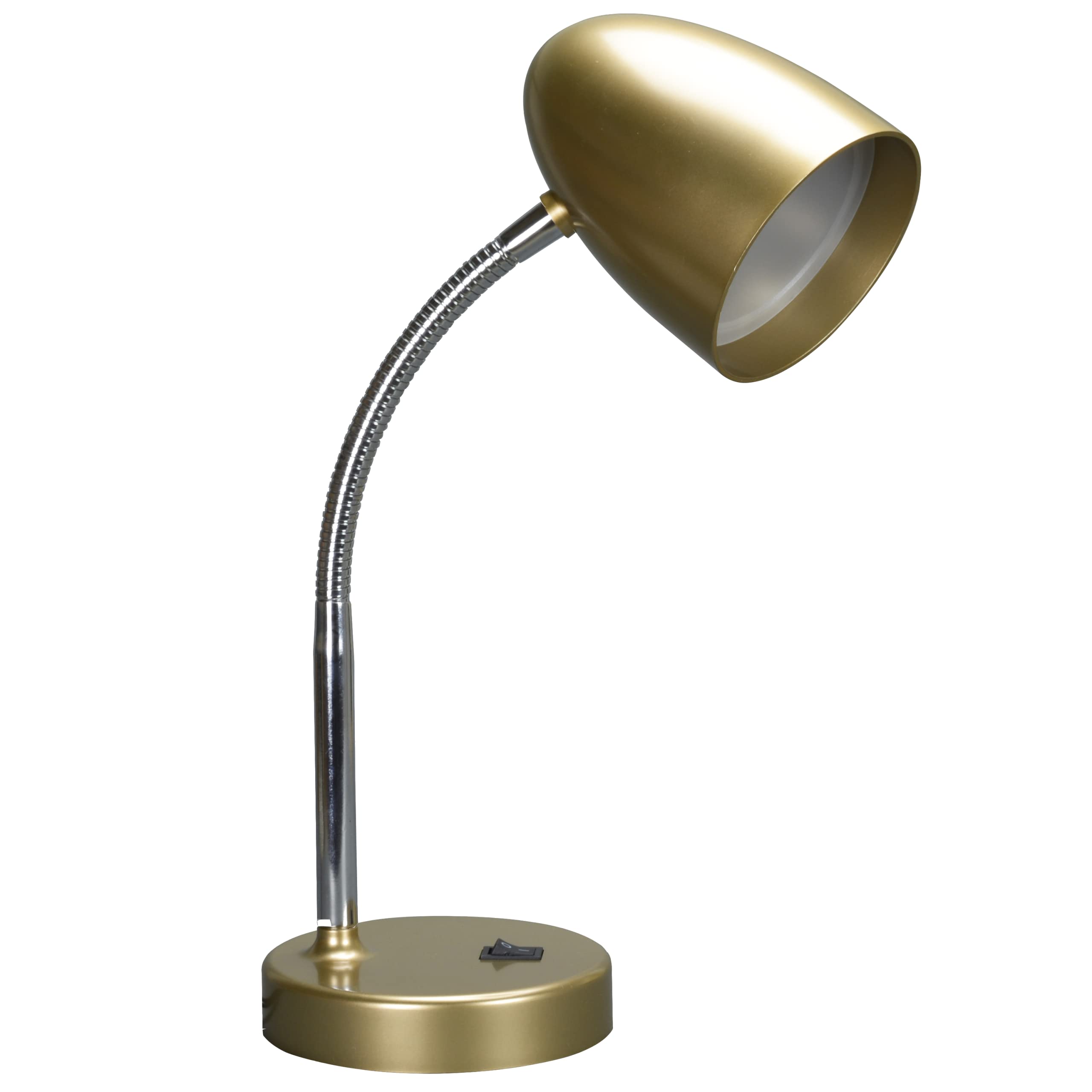 ENERGETIC SMARTER LIGHTING LED Desk Lamp, 3.5W 240LM, Cool White, Flexible Gooseneck, Gold, Model MTSL1001AJG