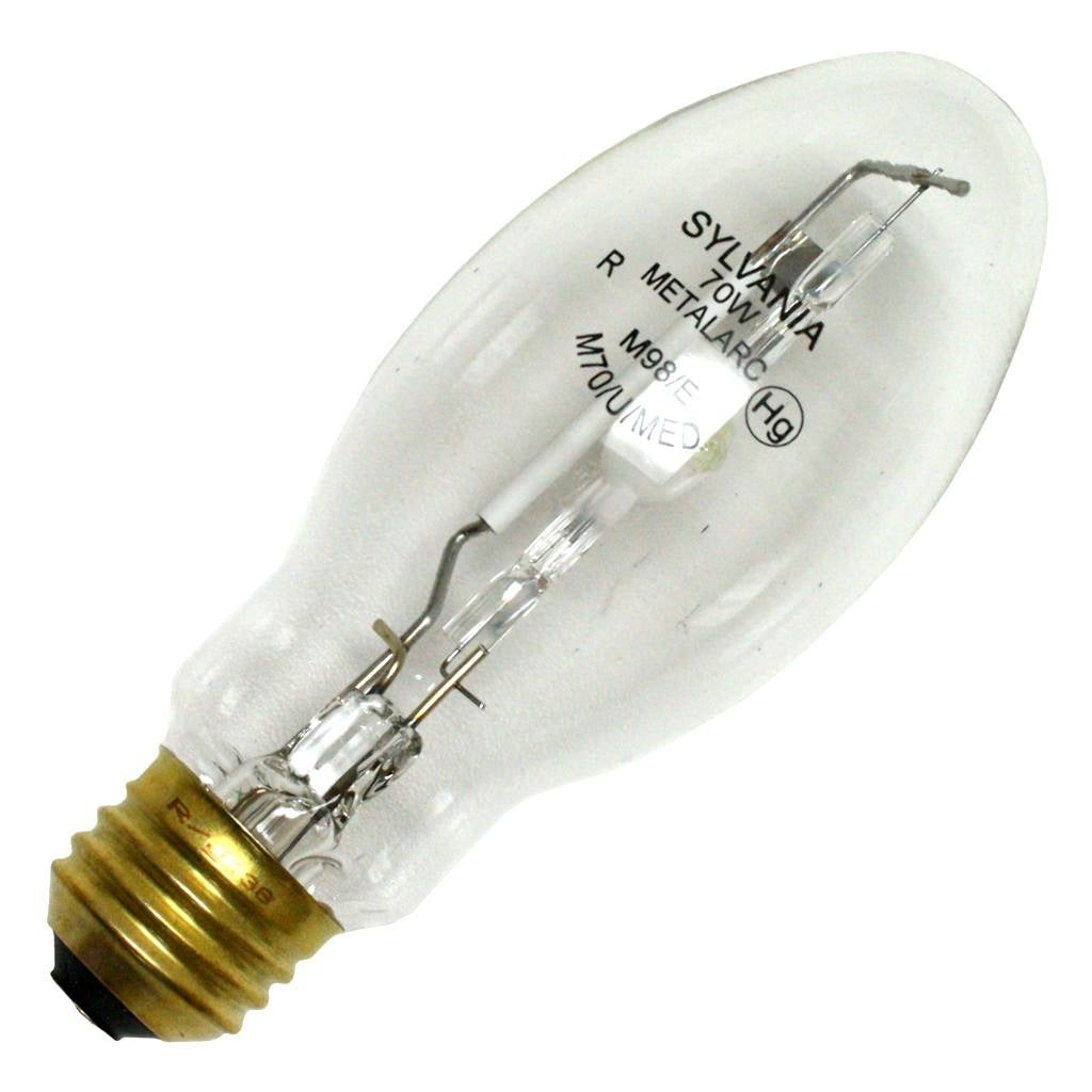 LEDVANCE 70W Metal Halide E17 Light Bulb, E26 Medium Base, Clear, Glass, 1 Count, Model 64836