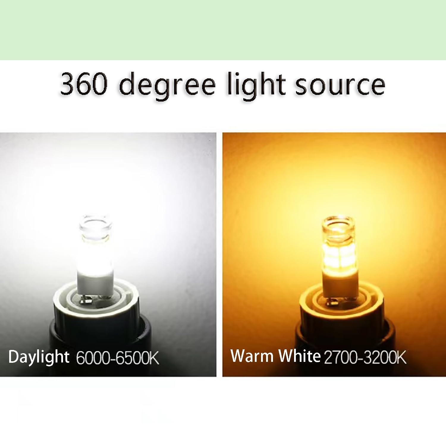 Ssqy G8 Led Bulb, 3W (30W Equivalent), Daylight White 6000K, 120V, T4 Jcd Type Bi-Pin Base Light Bulbs For Under Cabinet, Counte