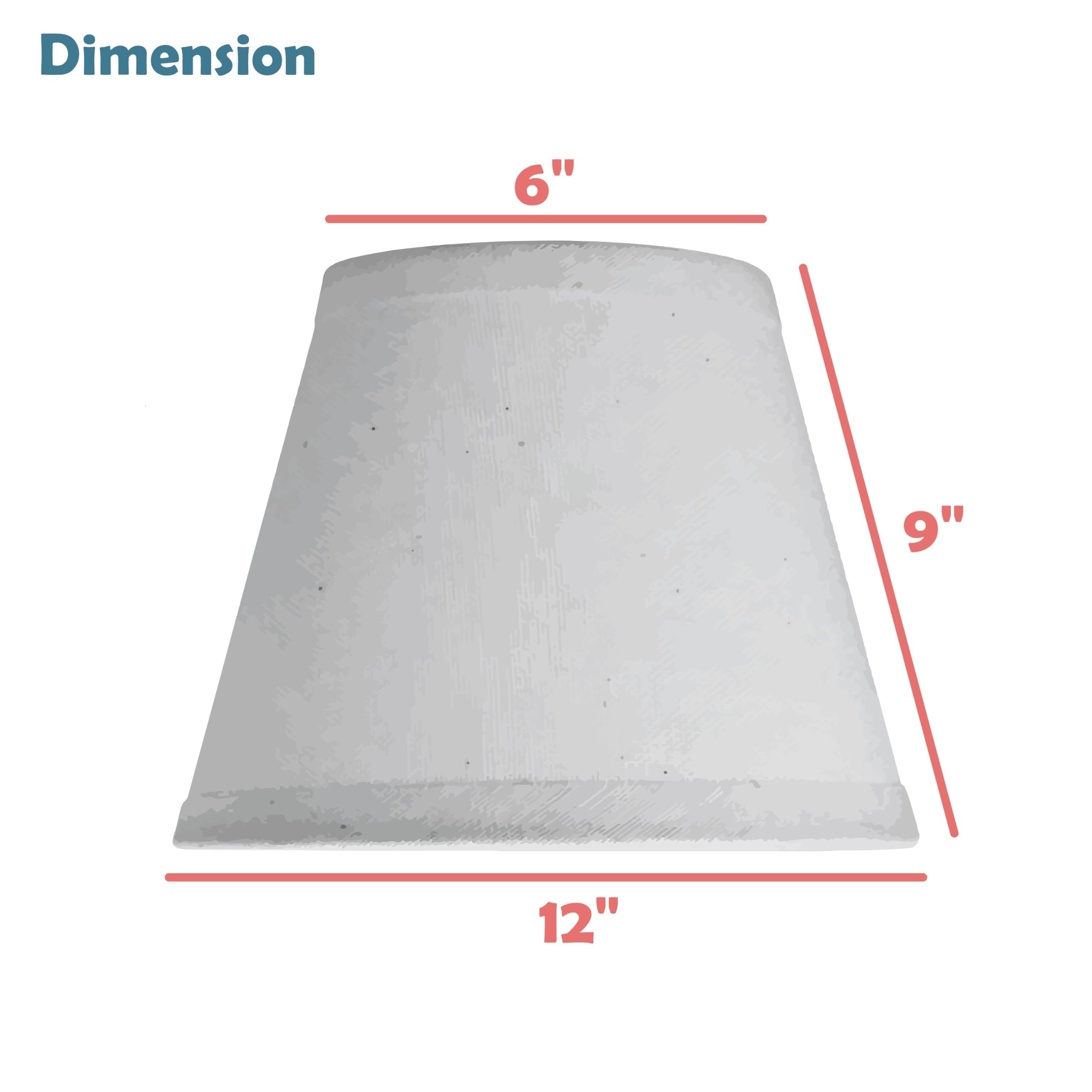 Aspen Creative 32007A Transitional Empire Shape Spider Construction Lamp Shade, Ivory, 6&quot; Top X 12&quot; Bottom X 9&quot; Slant Height