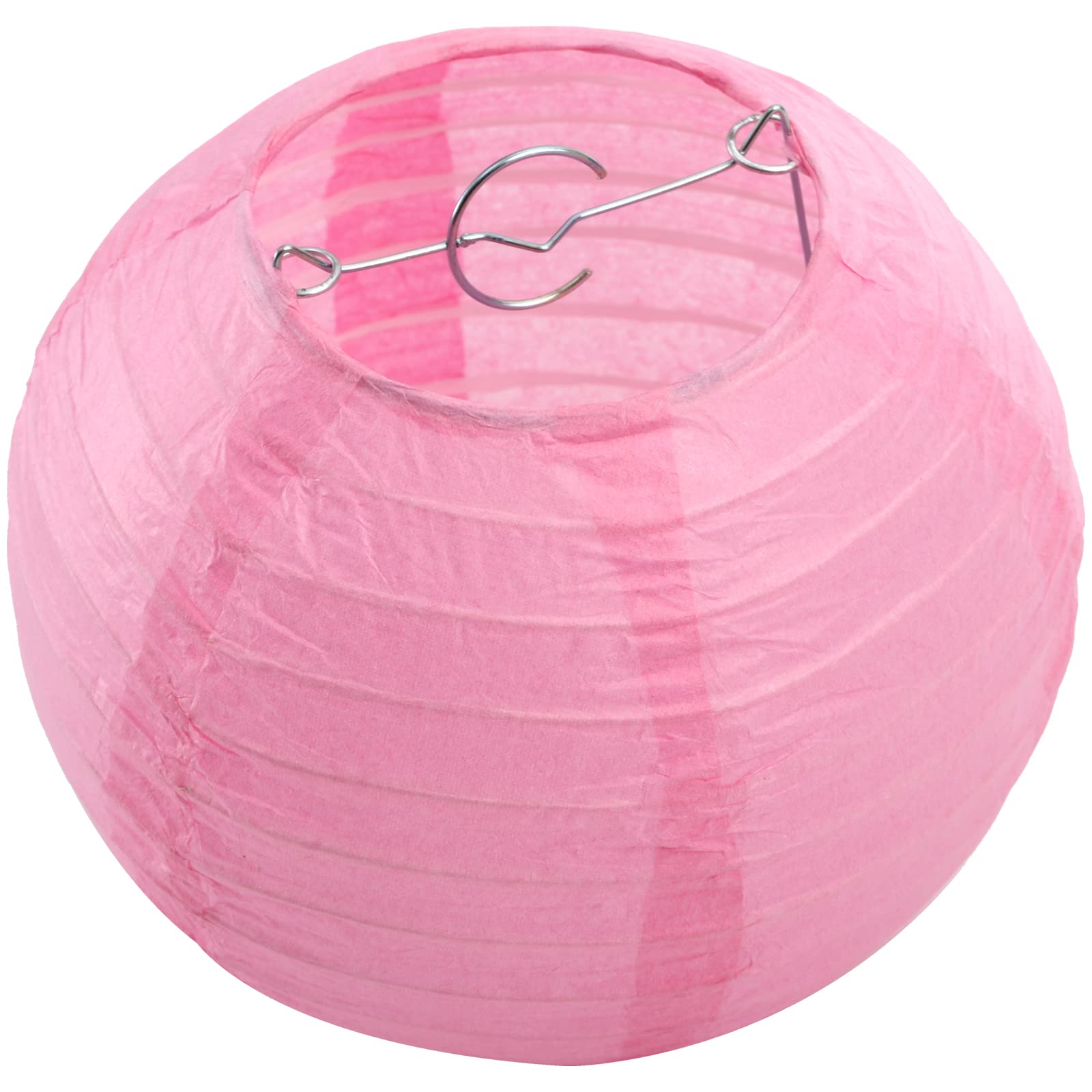 Tosnail Set Of 20 Pieces Pink And White Paper Lanterns With 43 Yards Crystal Strings, Chinese Lanterns, Pink Party Decoration, V