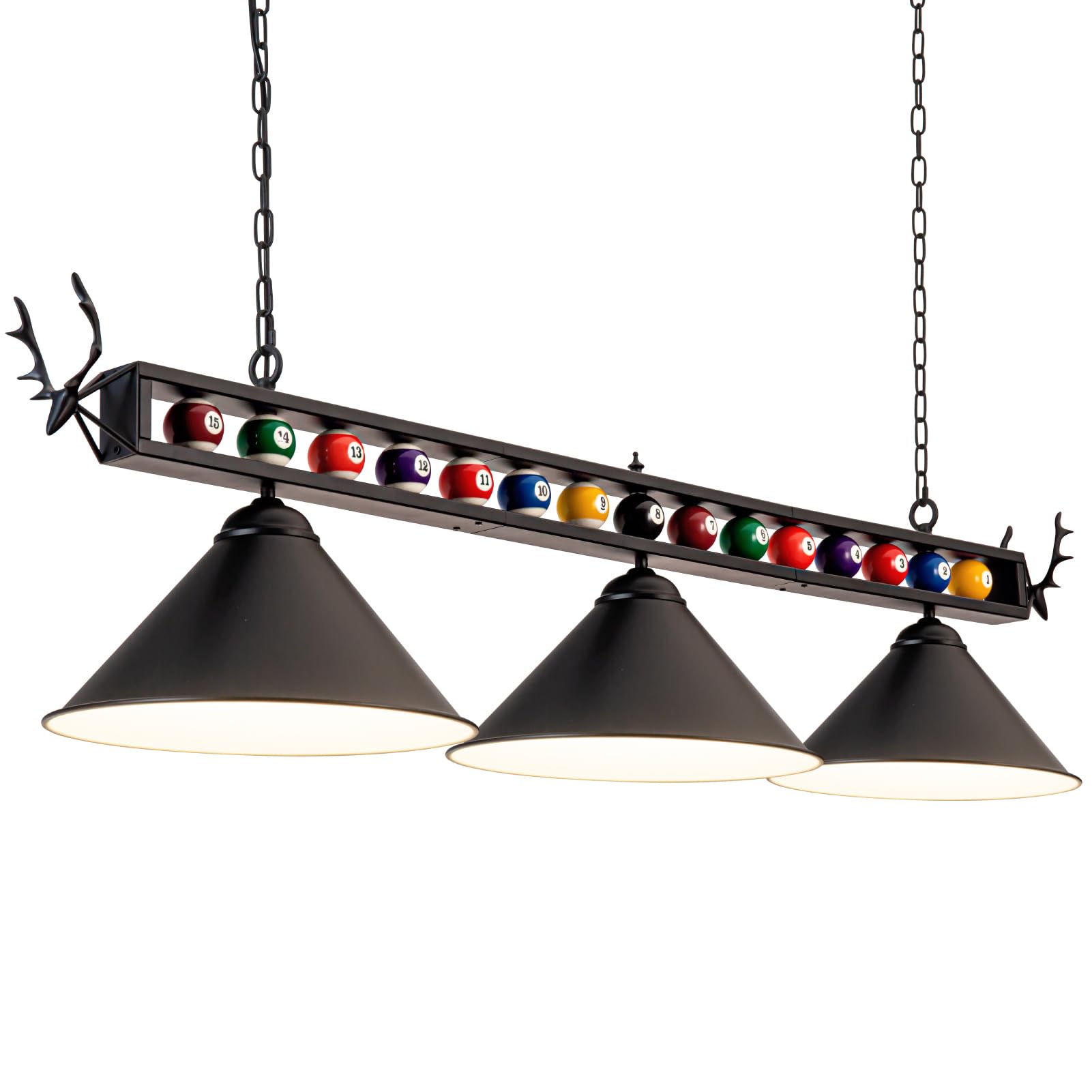 Luoliita Pool Table Light, 58'' Billiard Light For 7' 8' 9' Pool Table, Hanging Billiards Light For Billiard Room, Game Room, Re