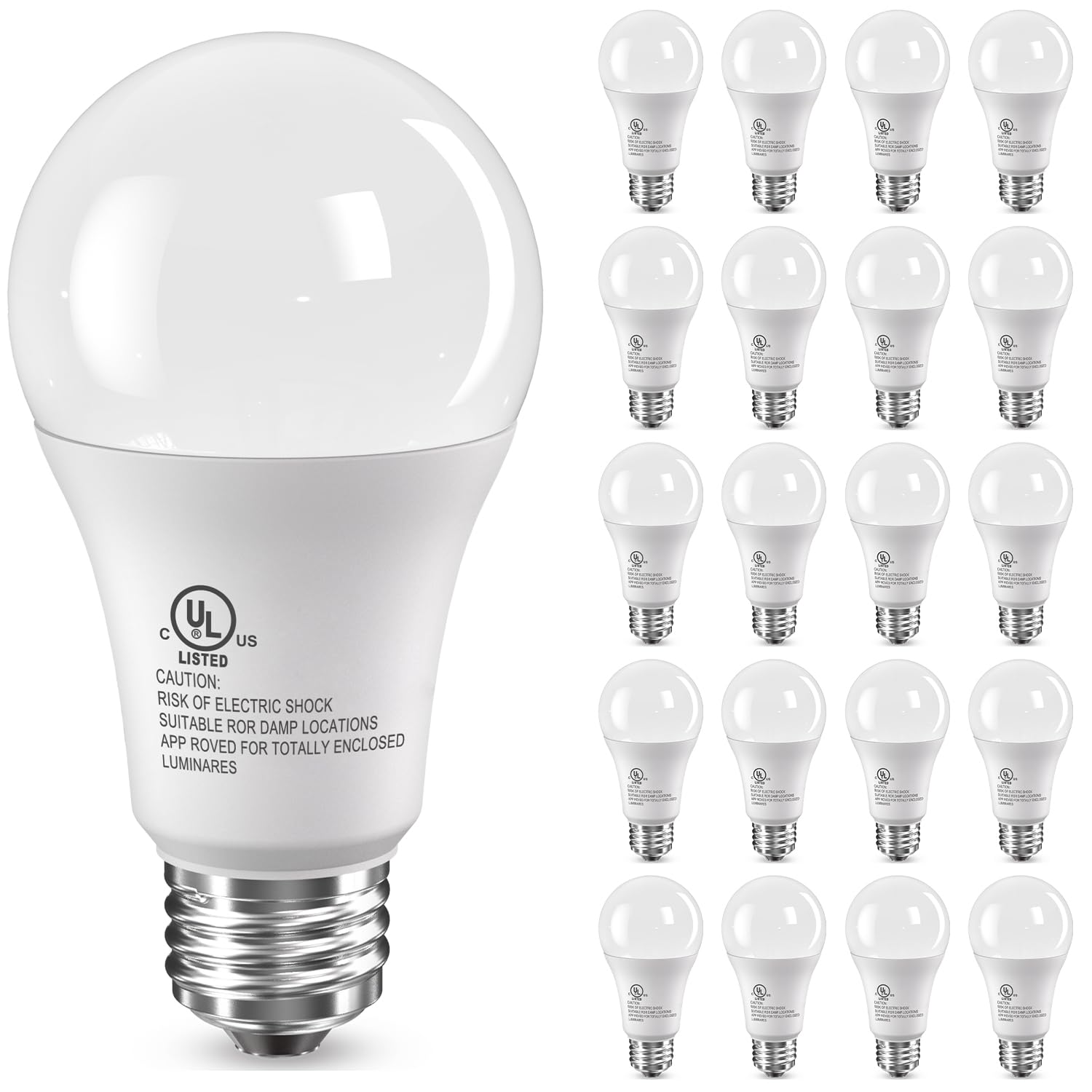 Tjoy Led Light Bulbs, 100 Watt Equivalent A19, 5000K Daylight Led Bulbs, 15W Bright White Light Bulbs, Energy Saving Light Bulb 