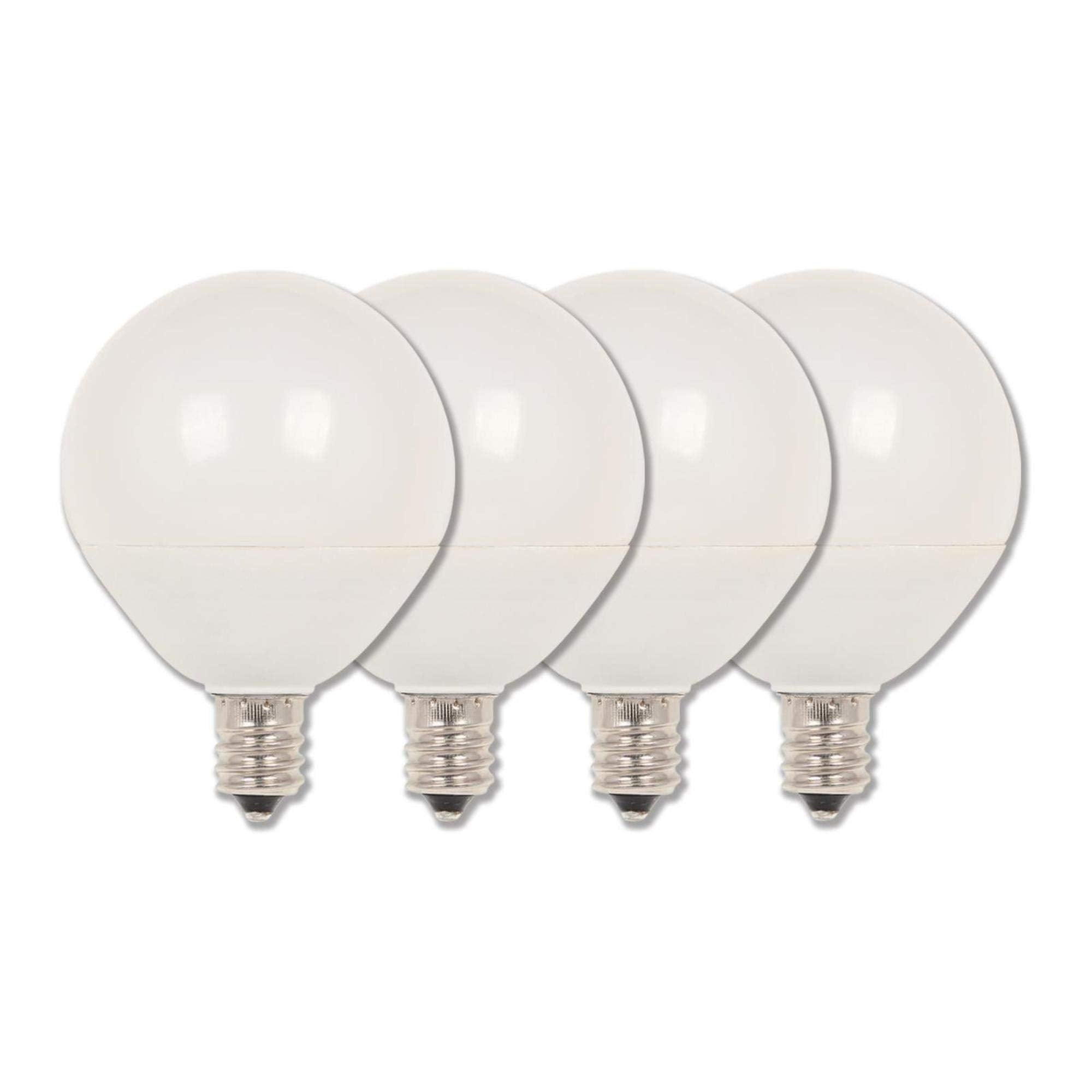 Westinghouse 4513120 60W Equivalent G16-1/2 Dimmable Soft White Led Light Bulb With Candelabra, 4 Count (Pack Of 1)