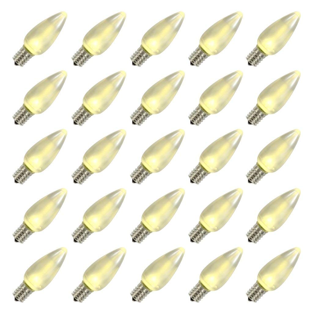 Vickerman C9 Ceramic LED Bulbs, Warm White, Package of 25, Model XLEDSC91-25