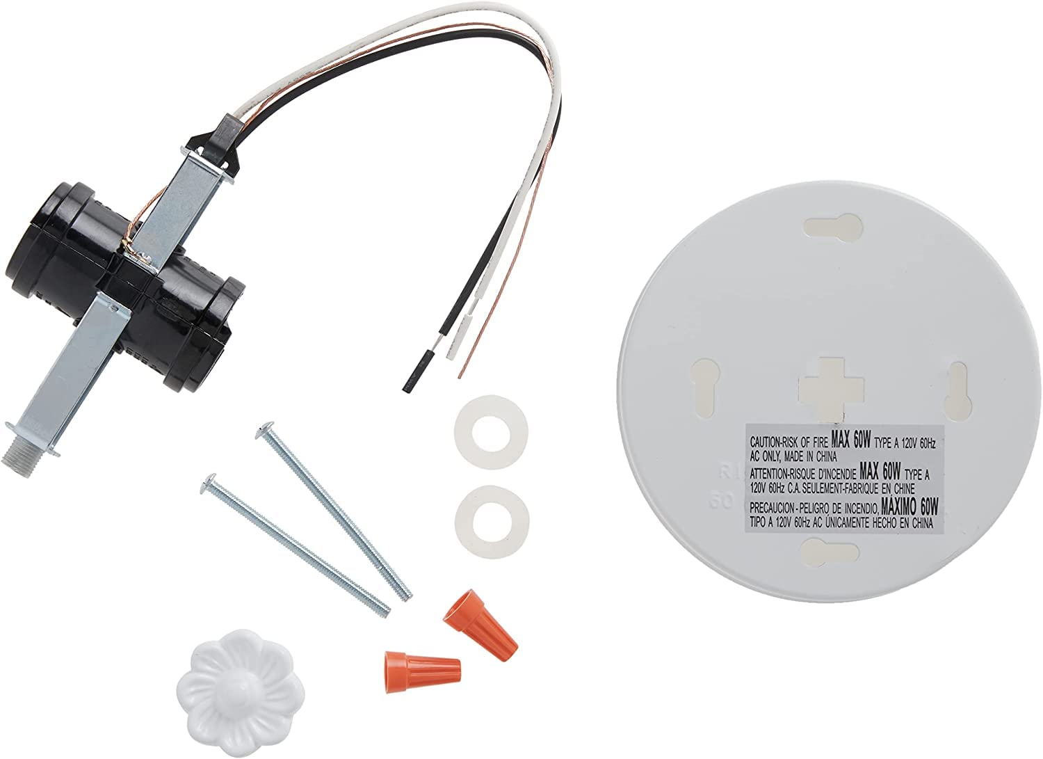 Nuvo Sf77/126 Square Floral Design Close To Ceiling Fixture , White