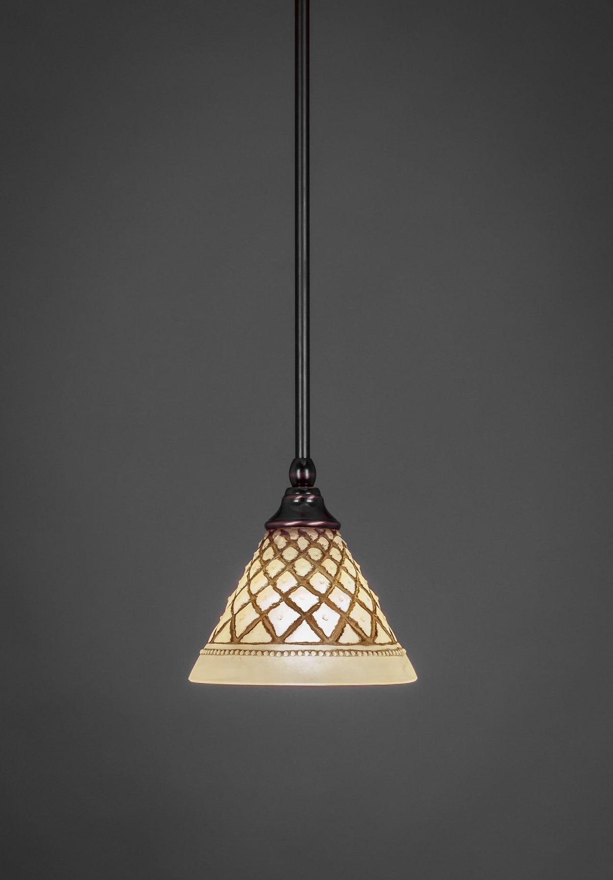 Toltec Lighting 1 Light Mini Pendant In Black Copper (23-Bc-7185)