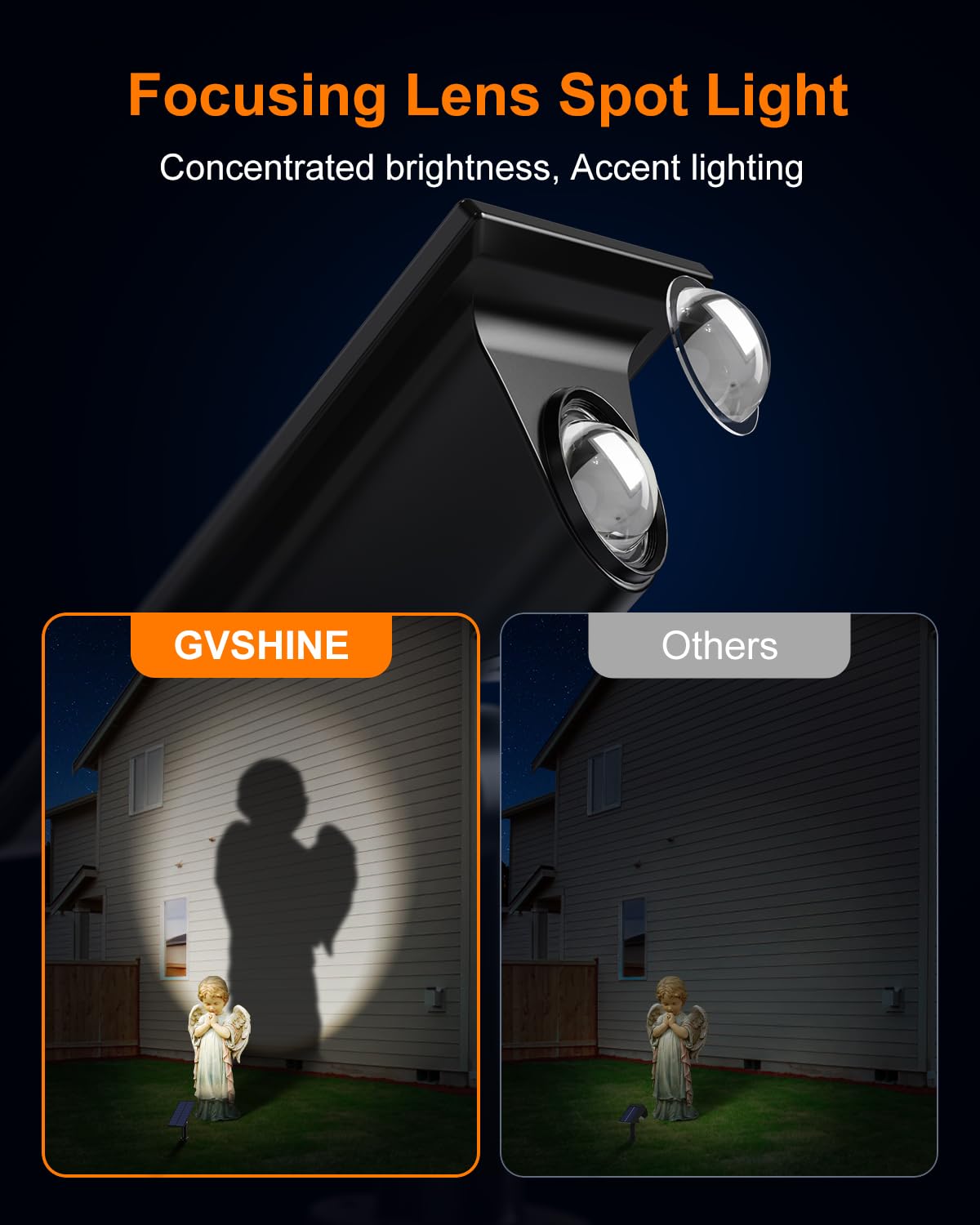 GVSHINE 6 Pack Solar Power Spot Lights Outdoor LED Cool White Waterproof Landscape Lighting 18 Hours Model 0529
