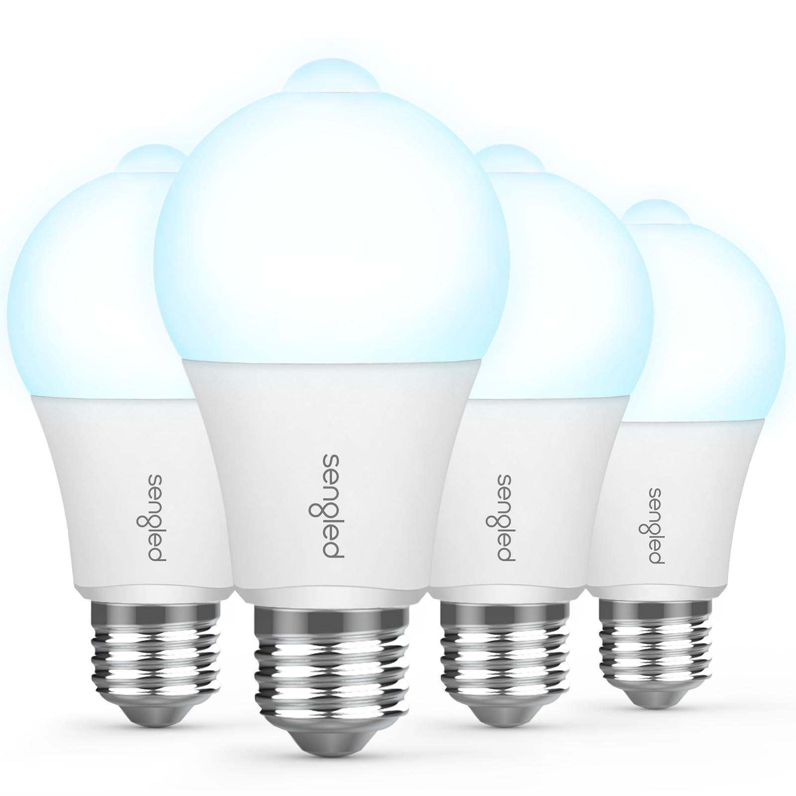 Sengled Motion Sensor Light Bulbs  A19  5000K Daylight Motion Activated Dusk To Dawn Security Light Bulb  11W (75-Watt Equivalent) Indoor Outdoor Lighting For Front Door Porch Stairs Hallway  4 Pack