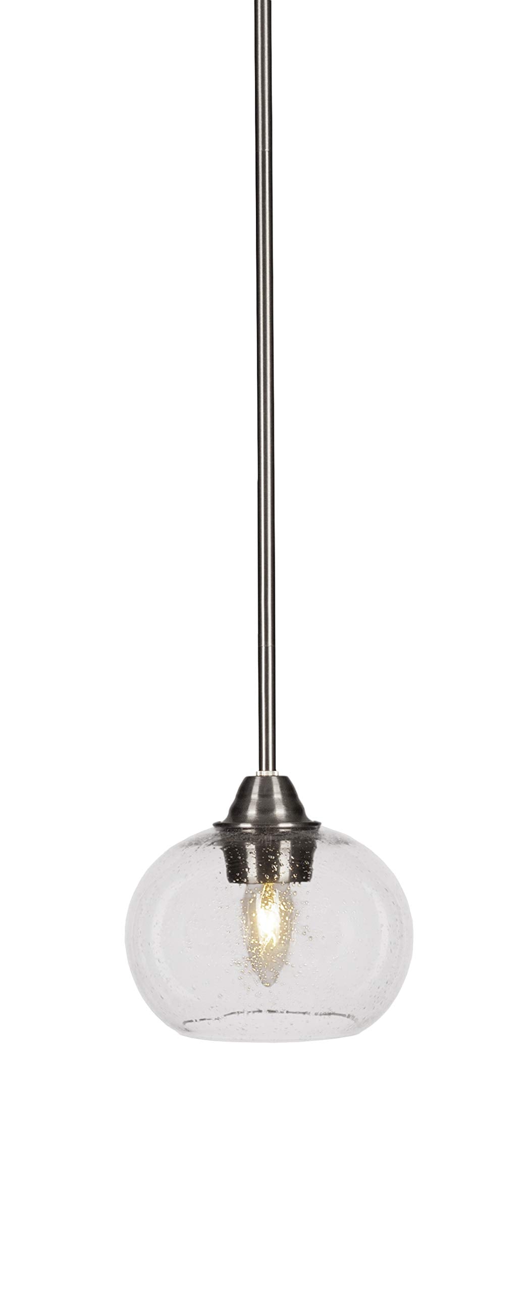 Toltec Lighting Paramount 1 Light Mini Pendant in Brushed Nickel (3401-BN-202)