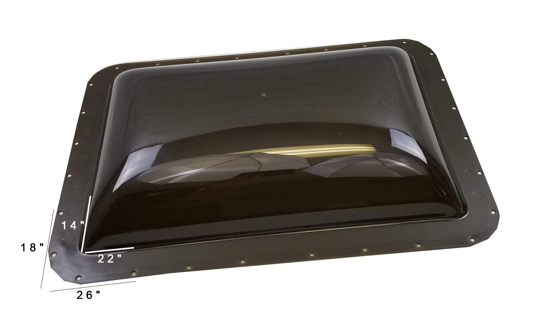 Class A Customs Premium Heavy Duty Rv Camper Trailer Exterior Skylight - 18 X 26 Od / 14 X 22 Id Smoke (Tinted)