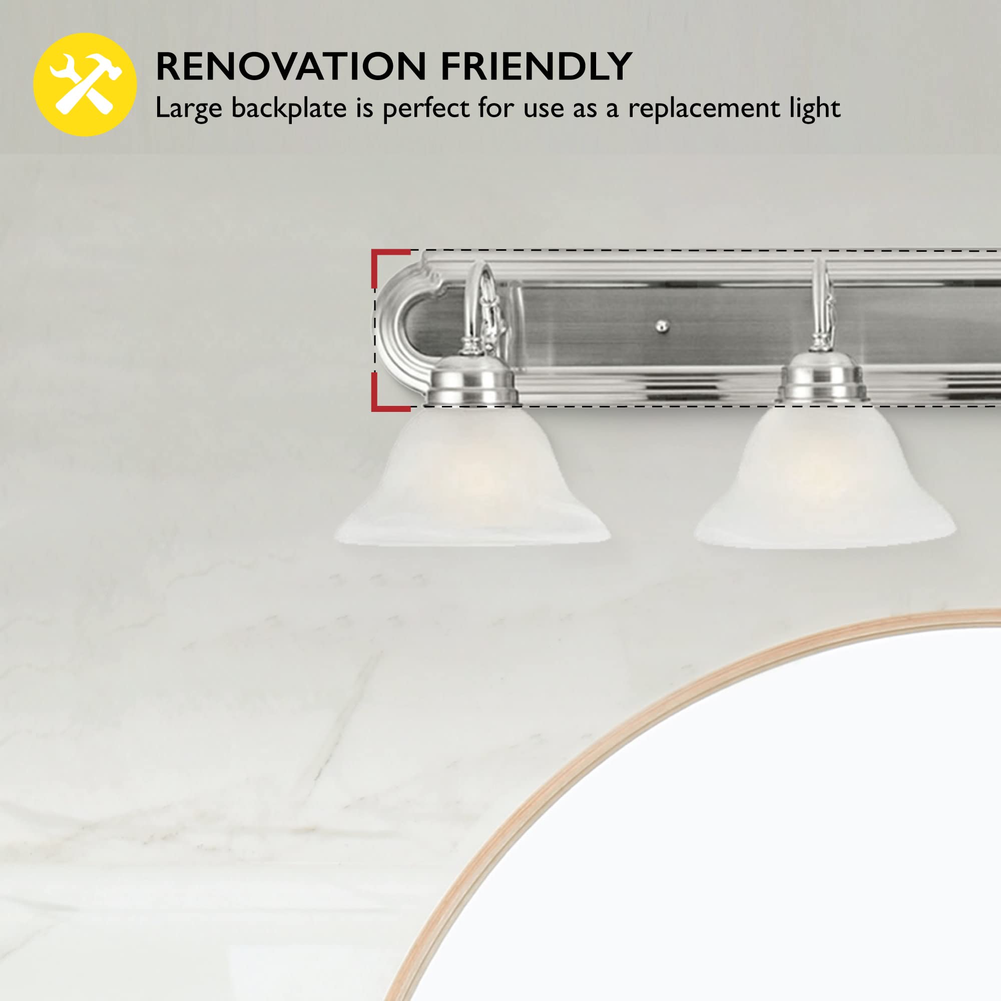 Design House 519215 Millbridge Vanity Satin Nickel, 4-Light