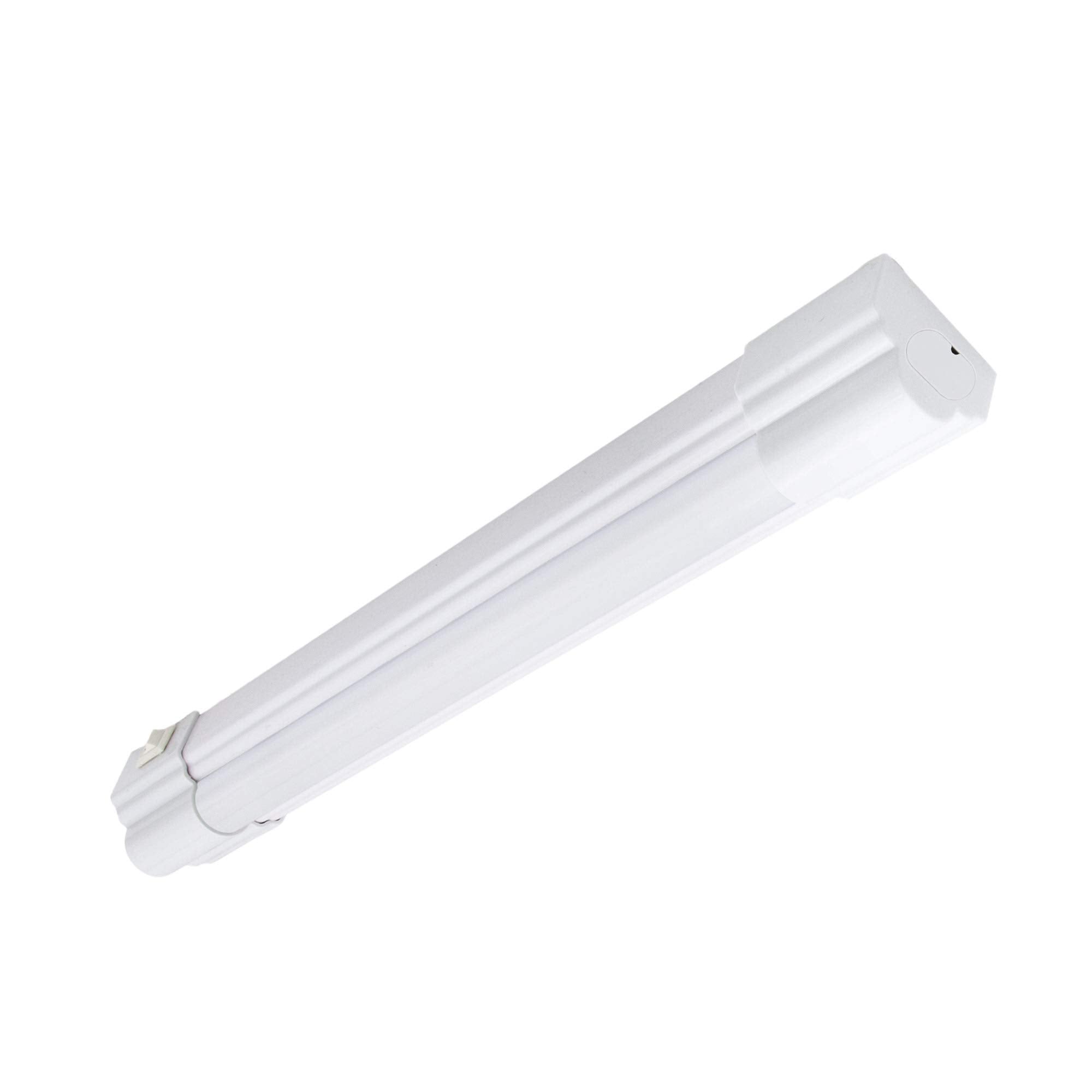 Maxxima 12 in. Linkable LED Under Cabinet Light, 600 Lumens, Warm White 3000K, White, On/Off Switch, Plug in