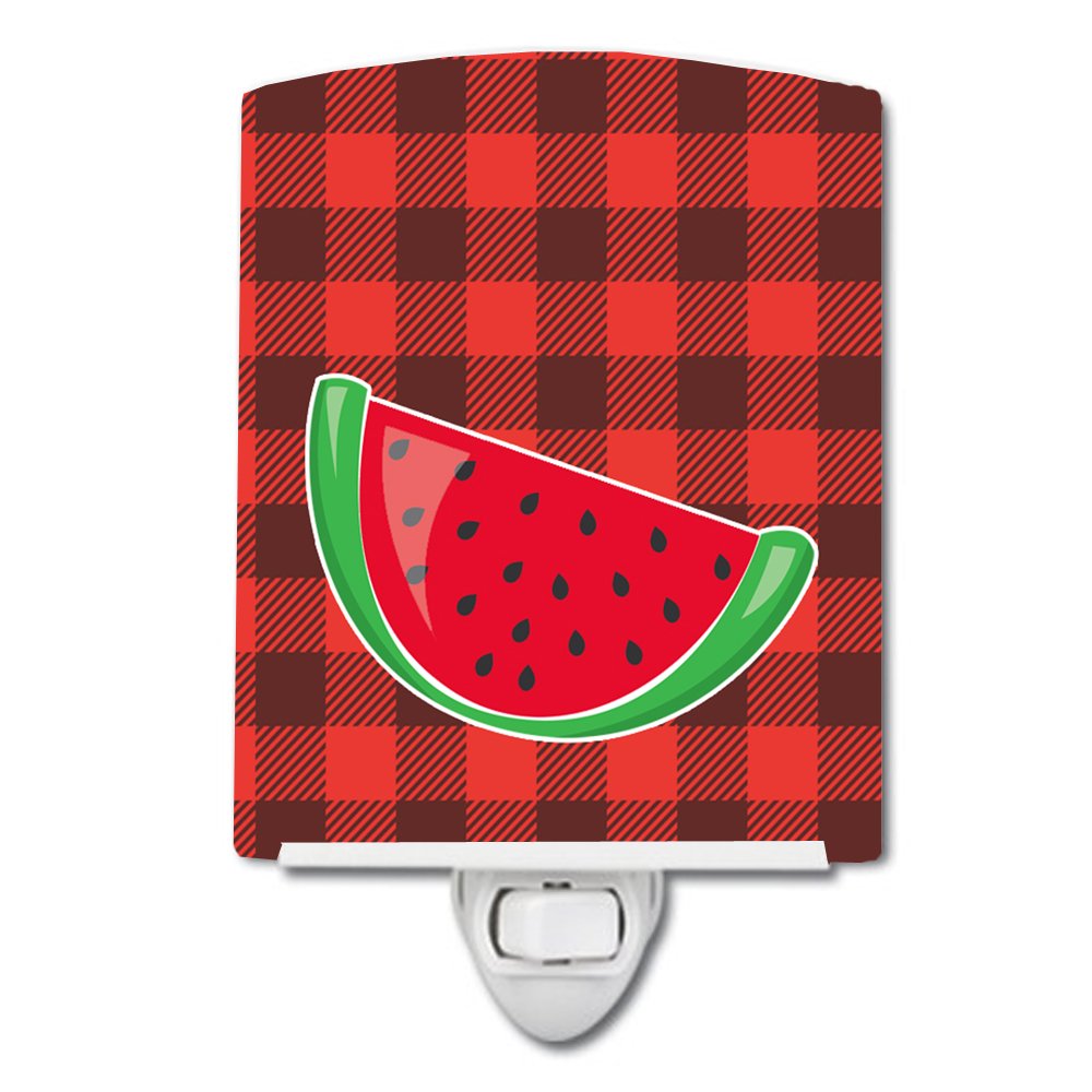 Carolines Treasures BB8630CNL Backyard BBQ Watermelon Ceramic Night Light Compact, ULCertified, Ideal for Bedroom, Bathroom, N