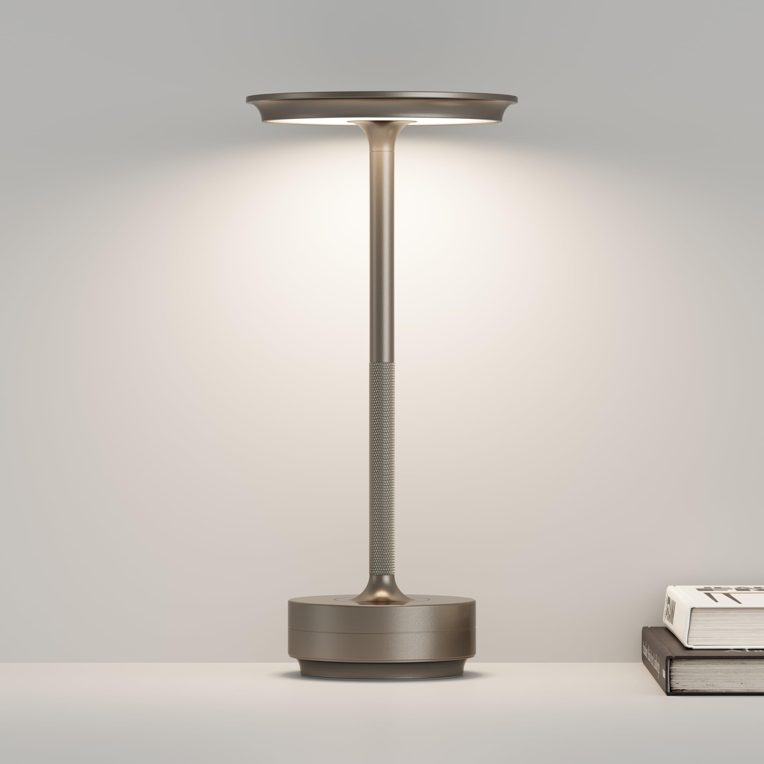 Ztflos Cordless Table Lamp,Portable Led5000Mah Battery Operated,3 Levels Of Brightness Dimming Up With Memory Function,For Resta