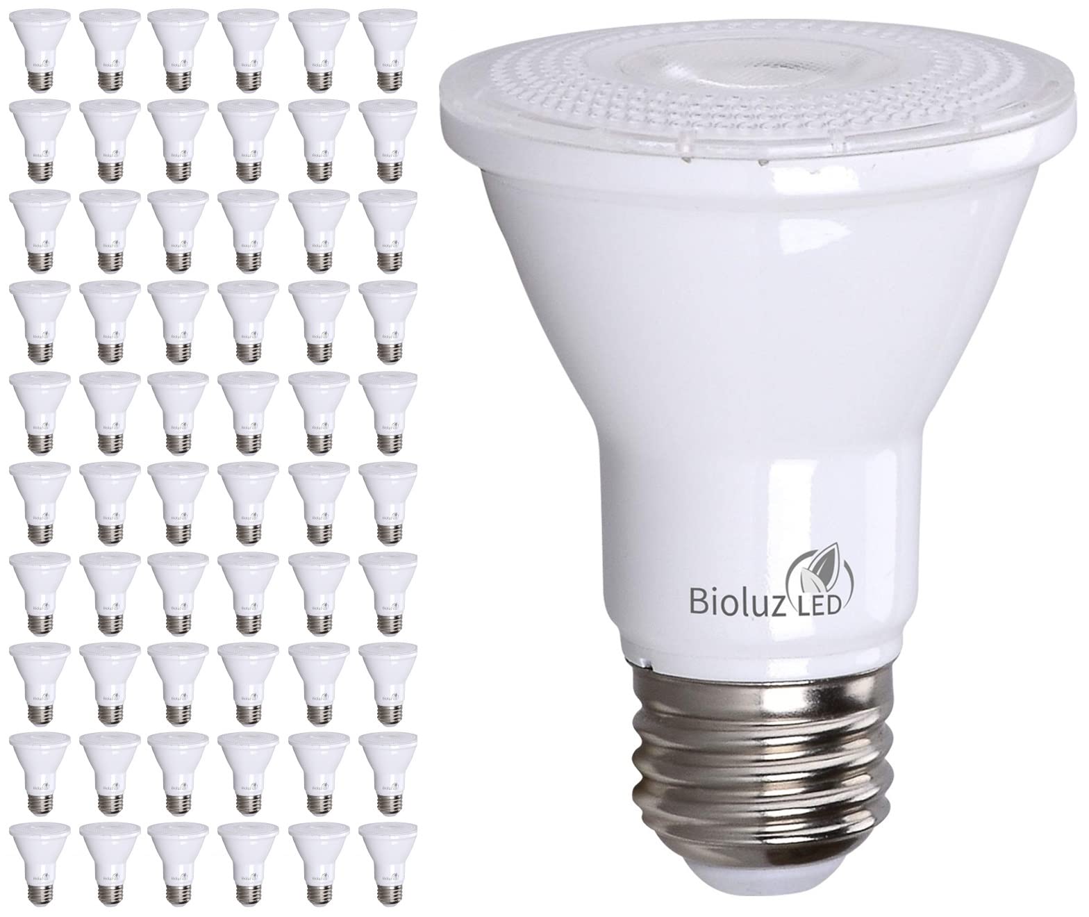 Bioluz LED PAR20 3000K Light Bulbs, 90 CRI, Dimmable LED Light Bulb, 5.5W = 75W Replacement, Soft White Dimmable Spot Light Bulb
