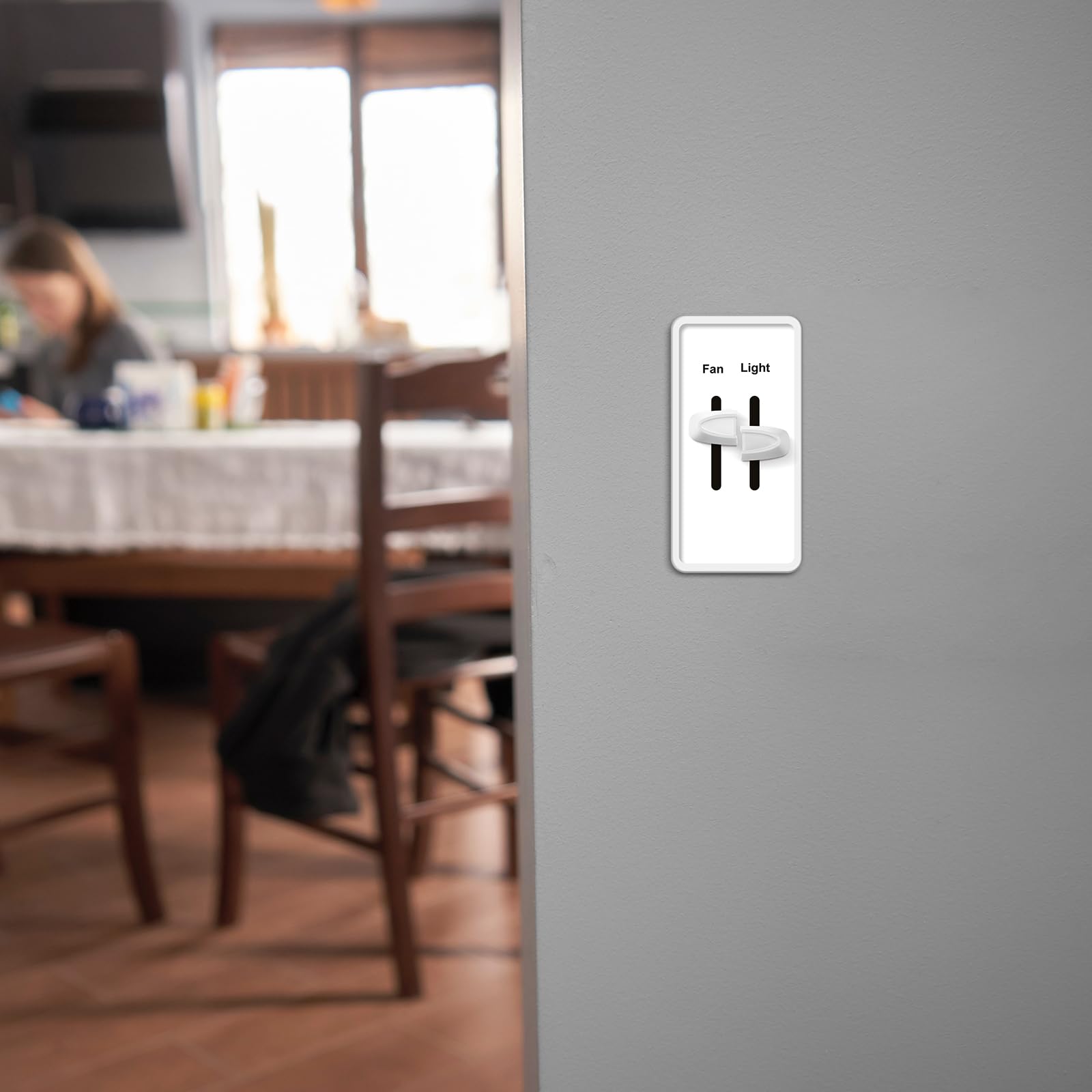 Hoolerry Dimmer Switch Knob Set - 2 Pcs Replacement for Lutron Skylark, Plastic, White, Model WL-Hoolerry-3620