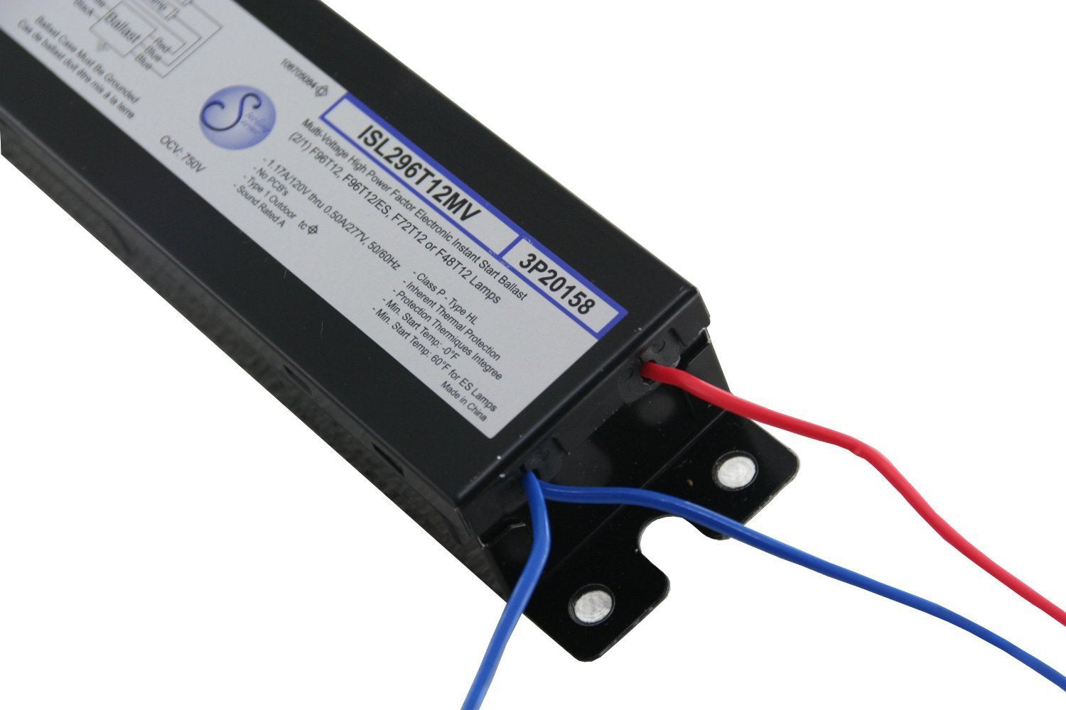 Robertson 2P20158 ISL296T12MV Pak of 10 Fluorescent eBallasts for 2 F96T12 Lamps, Instant Start, 120-277Vac, 50-60Hz, NBF, HPF,