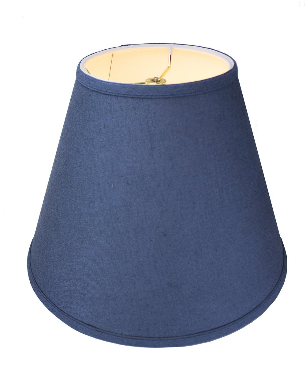 HomeConcept Empire Hardback Lampshade, Textured Blue Slate, Brass Spider Fitter, 9x16x12 inches, Perfect for Table and Floor Lamps