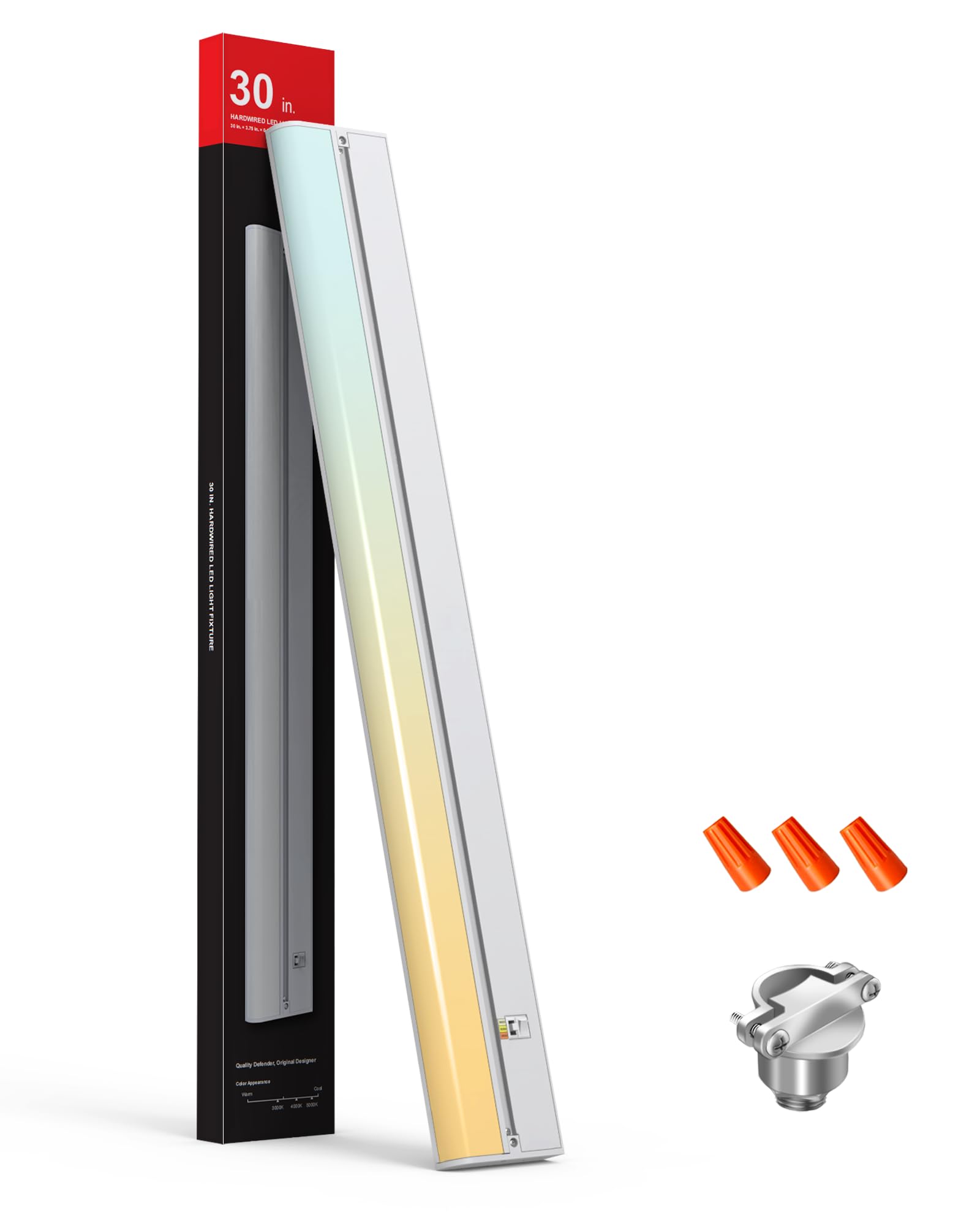 Aulaidik Hardwired Under Cabinet Lighting 30'' - Cri 97, 20W, 120V, 240 Led, 3Cct Daylight With Triac Dimmable, 1700Lumen Linkab