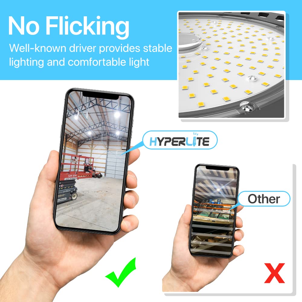HYPERLITE LED High Bay Light 150W 21000lm 5000K Dimmable UL Listed Model LS-HERO-150W50EBH-BL12N