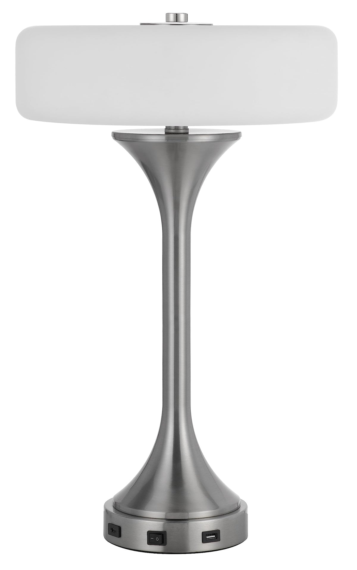 Cal Lighting Espoo 25W x 3 Metal Desk/Table lamp with Frosted Glass Shade