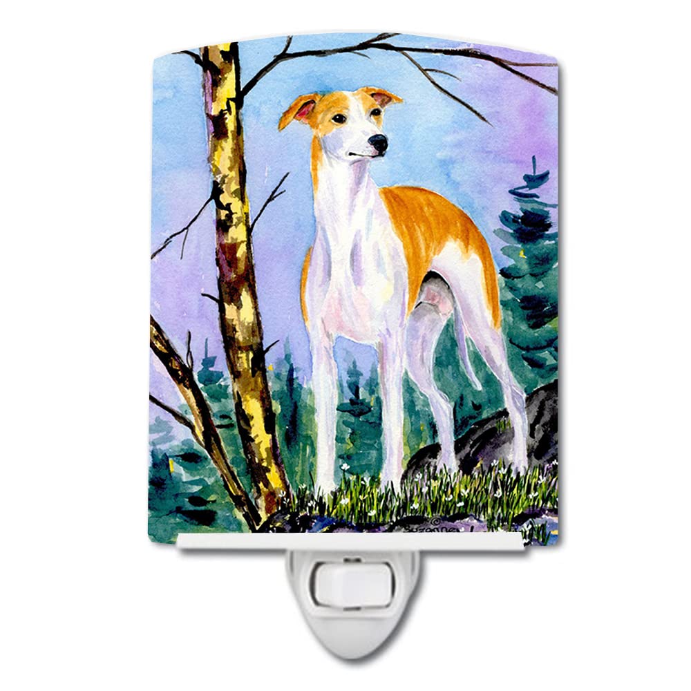 Carolines Treasures Whippet Ceramic Night Light, UL-Certified, 6x4x3in, Multicolor, Model SS8662CNL