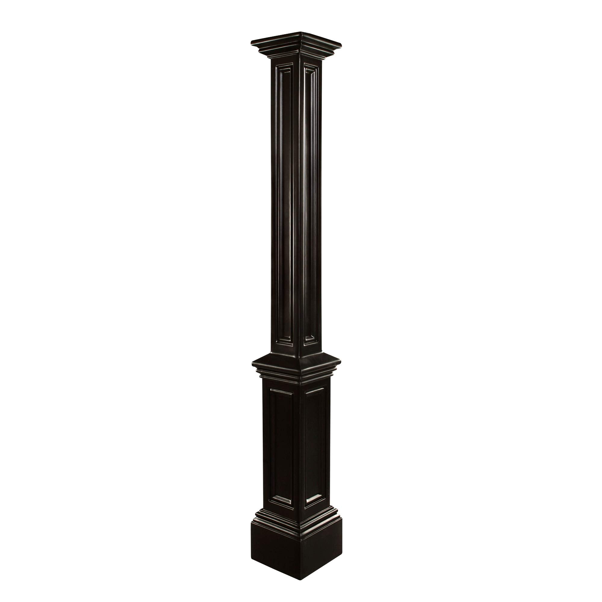 Mayne Signature Lamp Post - Black - Dimensions: 9.5in L x 9.5in W x 72in H - Fade Resistant - Polyethylene Lamp Post (5837-B)