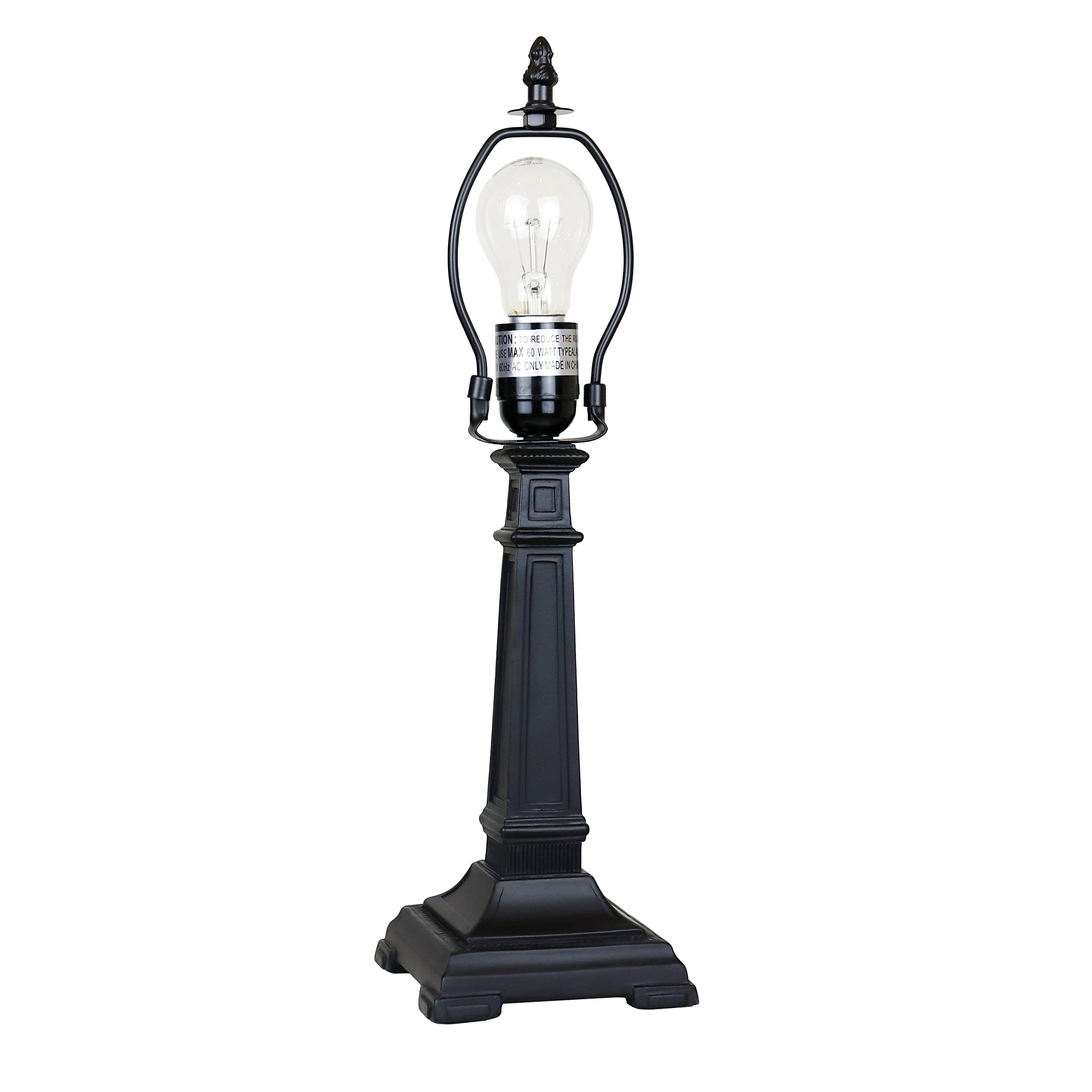 Chloe Lighting Table Lamp Vincent Mission Tiffany-Style 1 Light 12in Wide Blackish Bronze Multicolor Glass Model CH3T523BM12-TL1