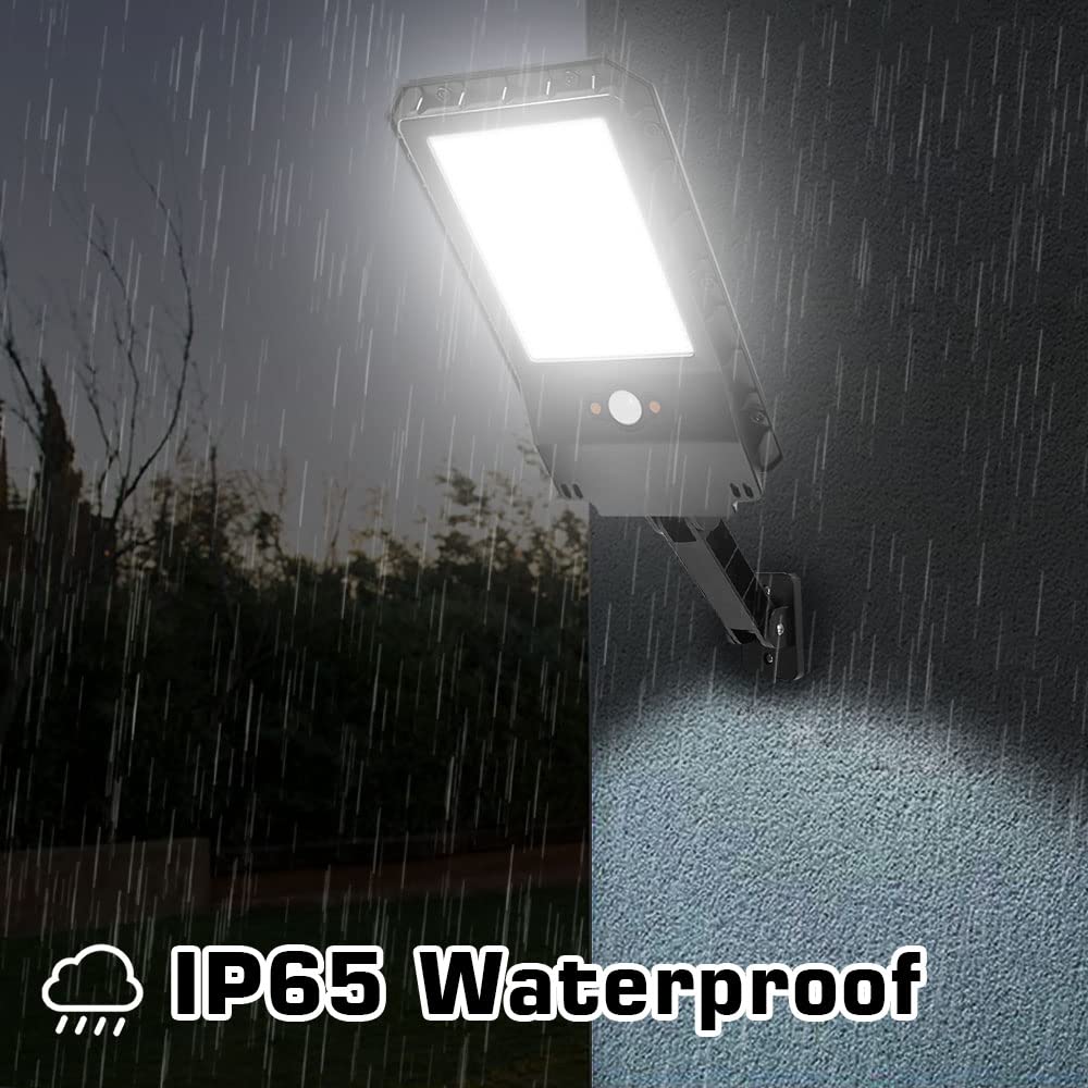 Arily 144 Led Solar Street Light With Remote Control - Outdoor Lights For Garden, Yard, Parking Lot