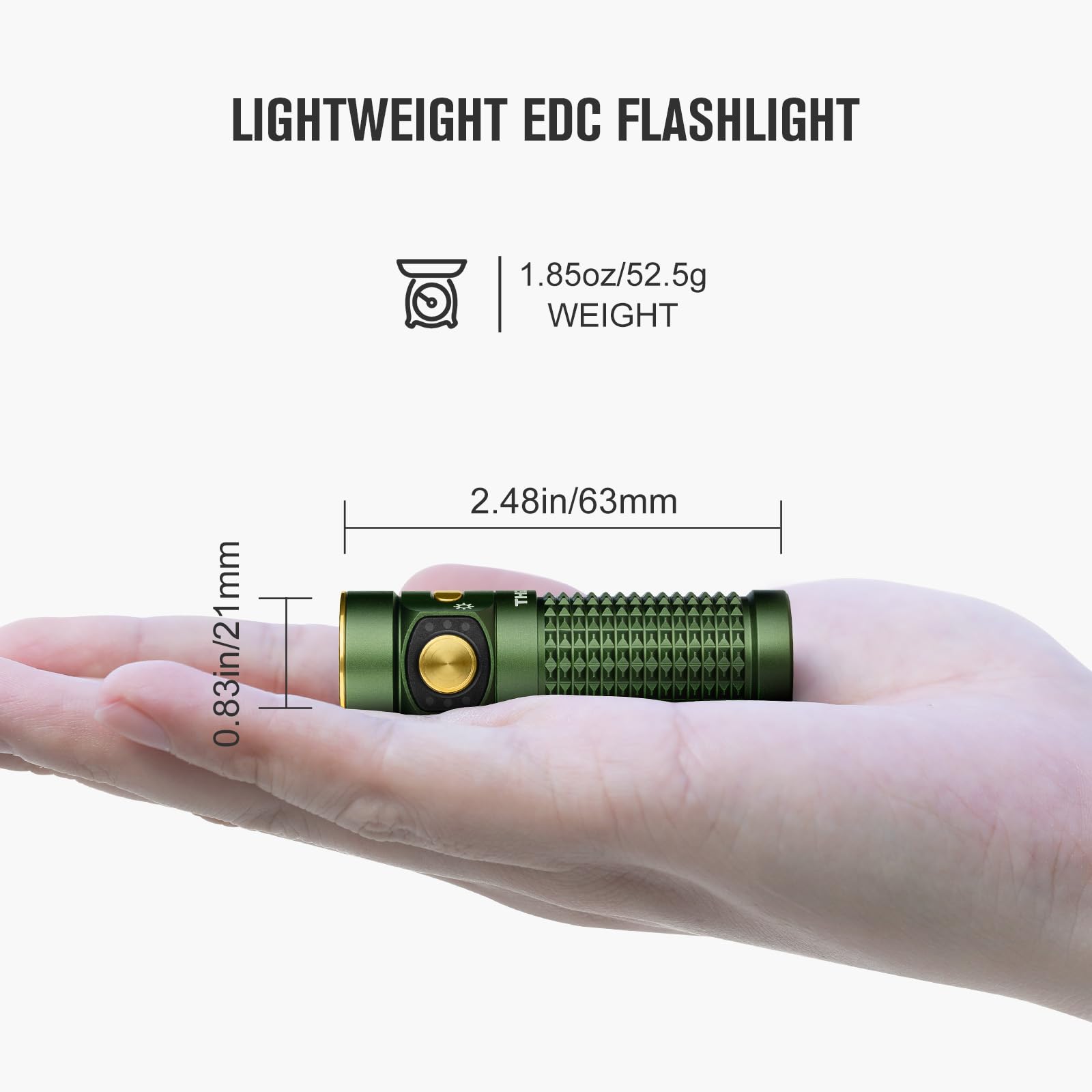 Olight Baton4 Rechargeable Edc Flashlight, Led Pocket Light 1300 Lumens With Magnetic Charging Cable, Powerful Bright Ipx8 Water