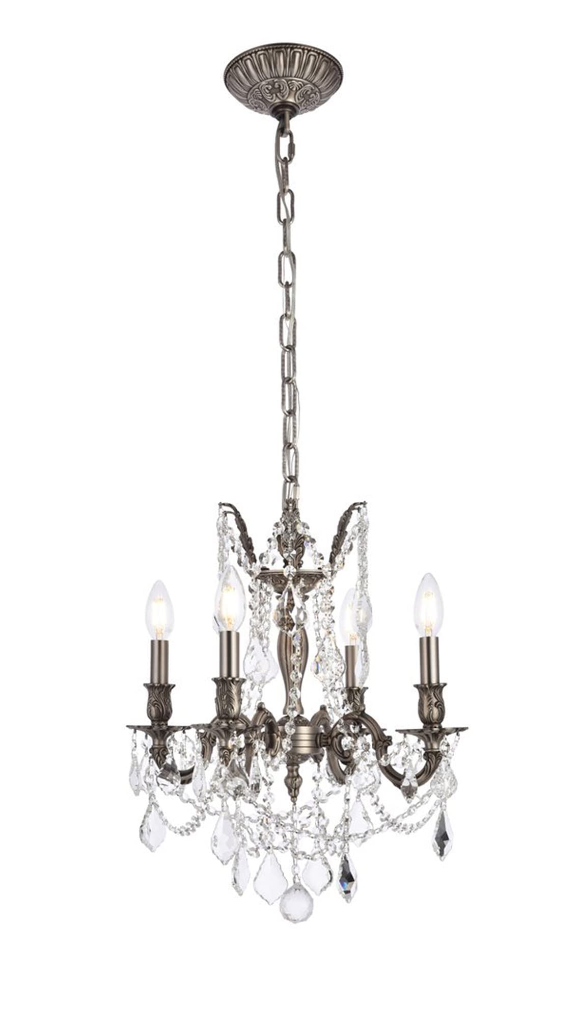 Elegant Lighting 9204D17PW/RC Royal Cut Crystal, 17" x 21"