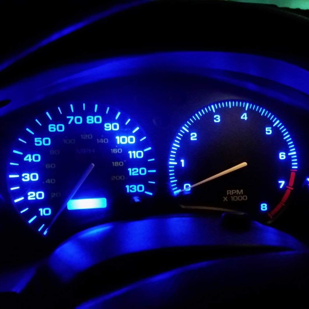 Blyilyb 20-Pack Blue Replacement Stock # 194 T10 168 2825 W5W 175 158 Bulb 5050 5 Smd Led Light 12V Car Interior Lighting For Map Dome Lamp Courtesy Trunk License Plate Dashboard Parking Lights