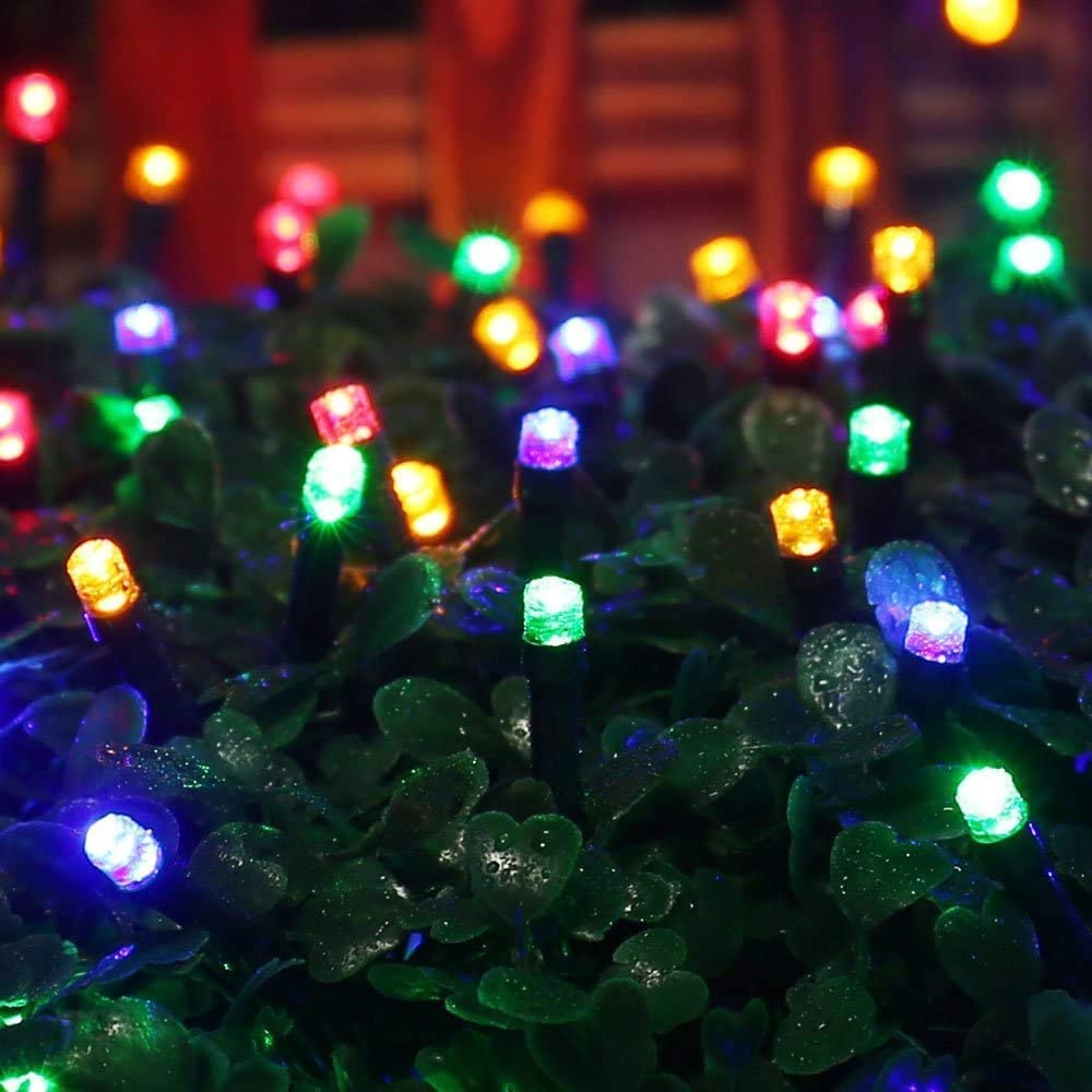 Minetom Christmas String Lights, 168Ft, 600 LEDs, Multicolor, 8 Lighting Modes, Indoor Outdoor, Model AED09-02900200GQIP44