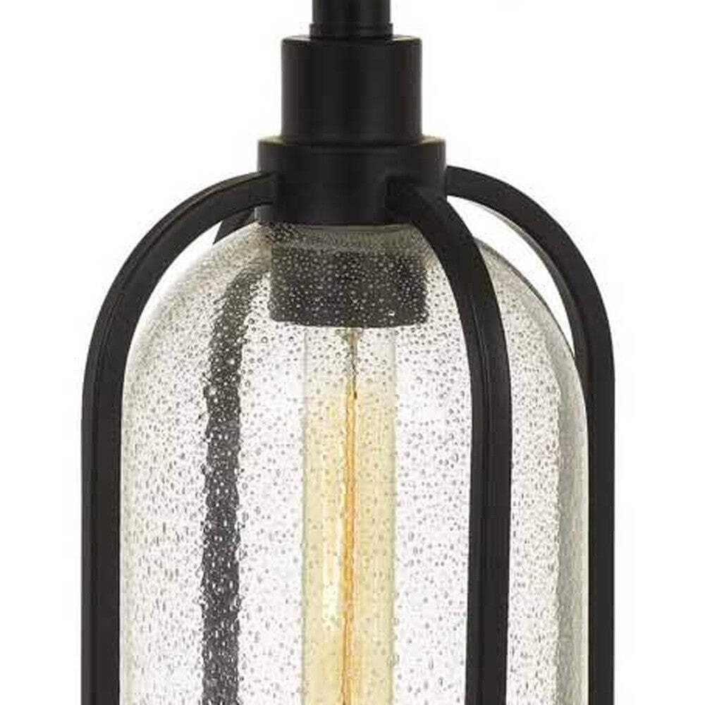 Homeroots 27 In. Metal Two Light Table Lamp - Eggshell Shade, Black, Model 524780