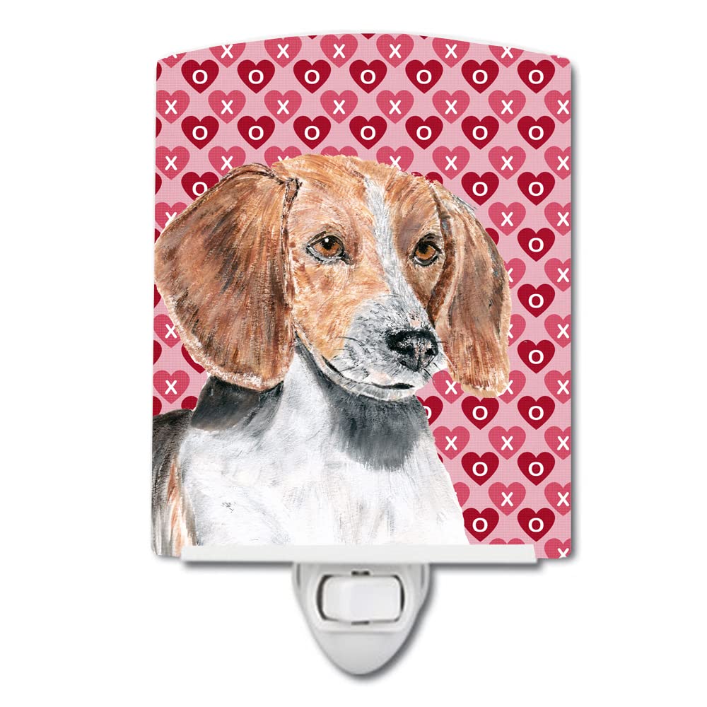 Carolines Treasures Ceramic Night Light, English Foxhound Design, 6x4x3 inches, Multicolor, Model SC9565CNL