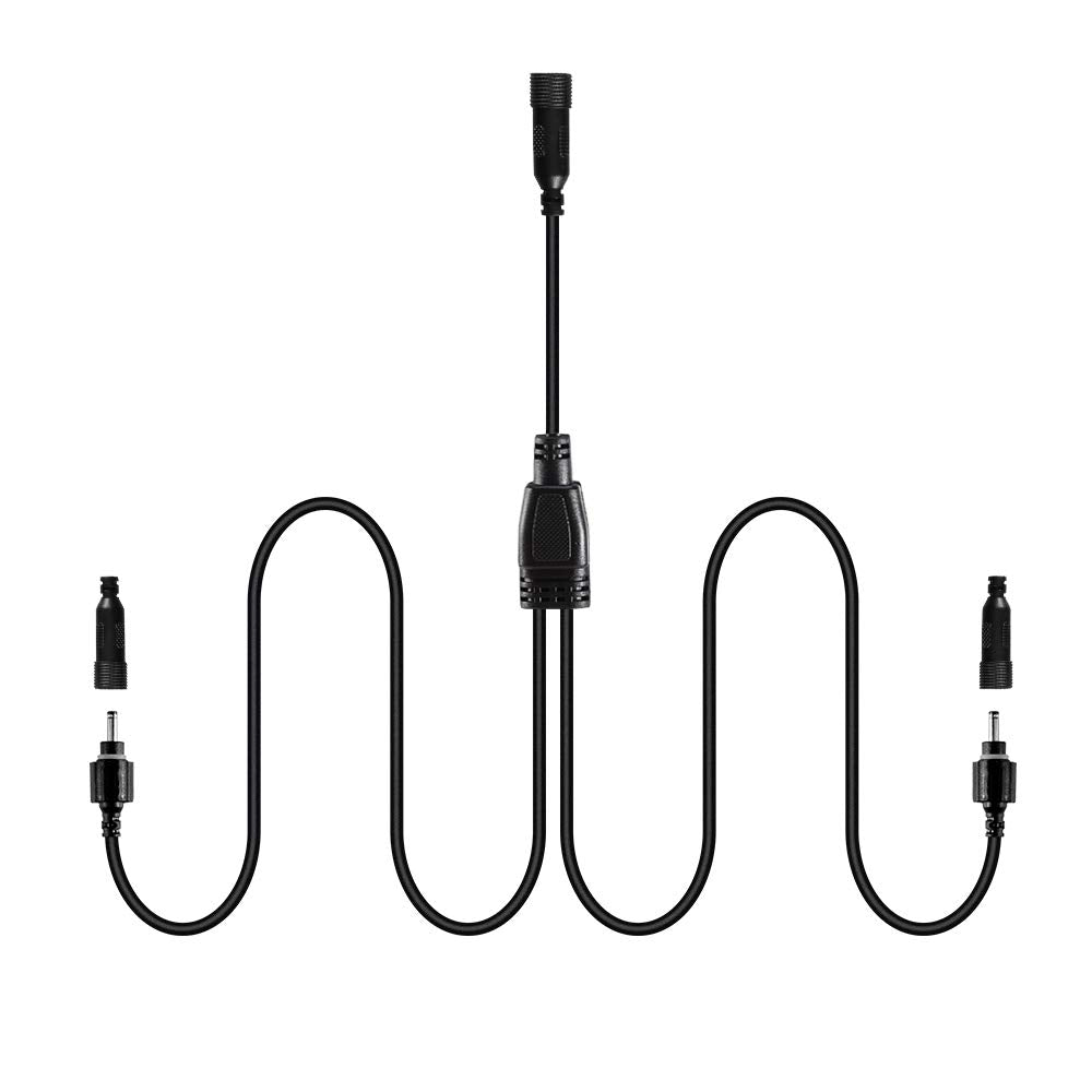 ALOVECO 2-in-1 Splitter for 6-in-1 Outdoor Spotlights, Waterproof, Black, Model B07WBZLMCB