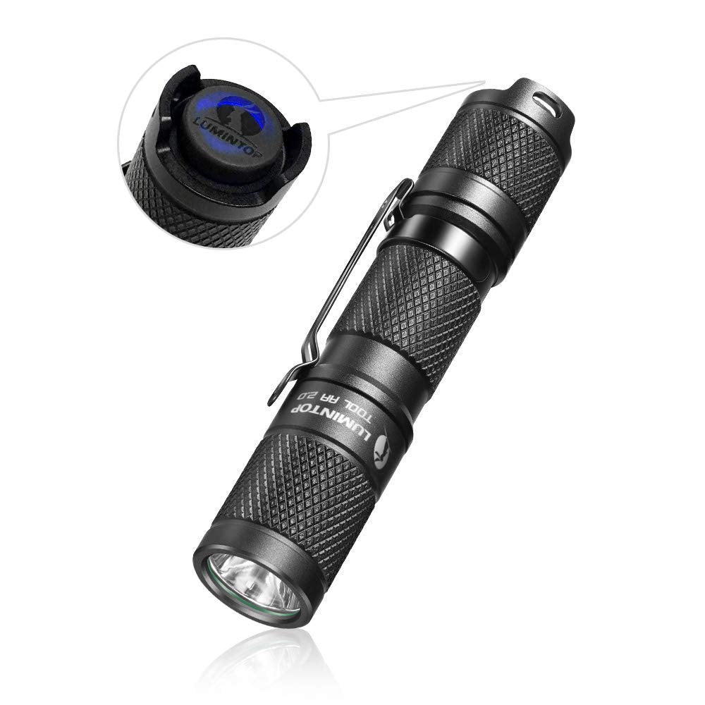 LUMINTOP Tool AA 2.0 EDC Flashlight, Pocket-Sized Keychain Flashlight, Super Bright 650 Lumens, 5 Modes with Mode Memory, IP68 Waterproof LED Torch for Camping Hiking Emergency