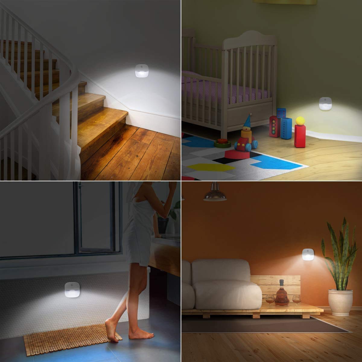 Amir Upgraded Motion Sensor Light Indoor, Stair Lights Battery Operated, Cordless Stick-On Led Night Light For Closet, Hallway,