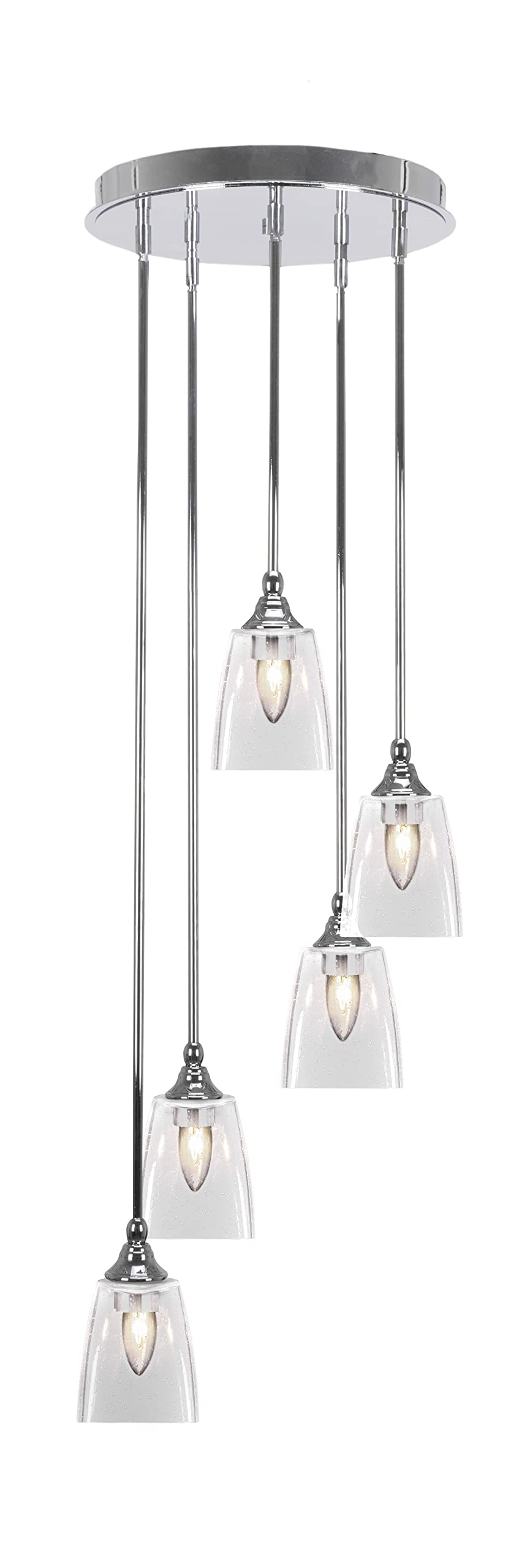 Empire 5 Light Cluster Pendalier in Chrome Finish (2145-CH-461)