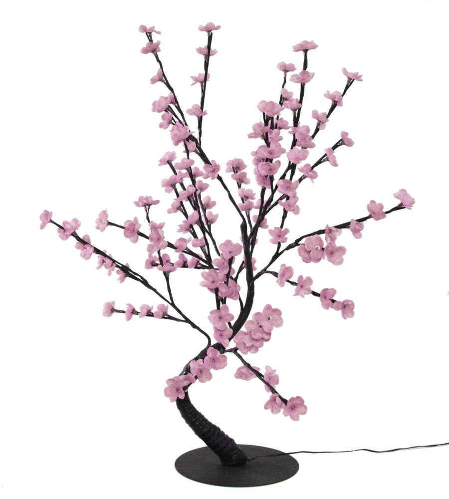 Hi-Line Gift Ltd Floral Lights Lighted Pink Bonsai Tree with 128 Bulbs, 30-Inch