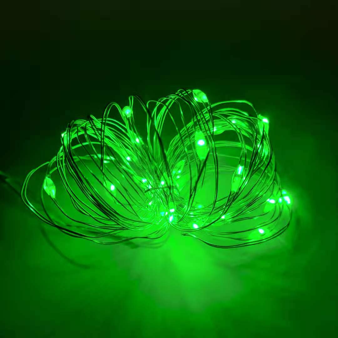 yongzhenlite Battery Operated Fairy Lights, 4 Pack, 30 LEDs, 10 Feet, Timer, Green, Ideal for Christmas and Halloween Decor