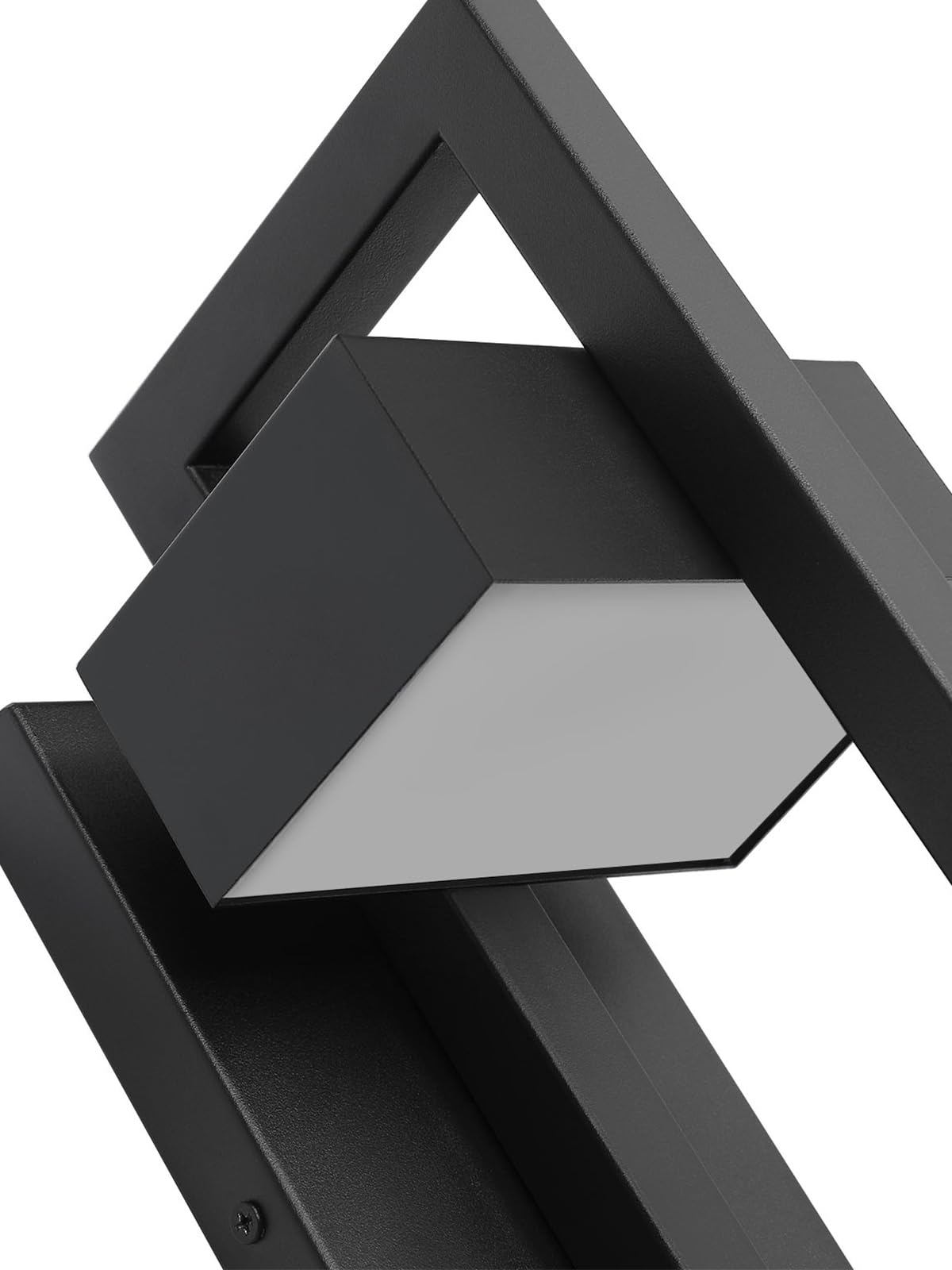 Lamqee Outdoor Wall Lights, Modern 3000K Led Sconce, Matte Black, 1 Pack For Porch & Garage