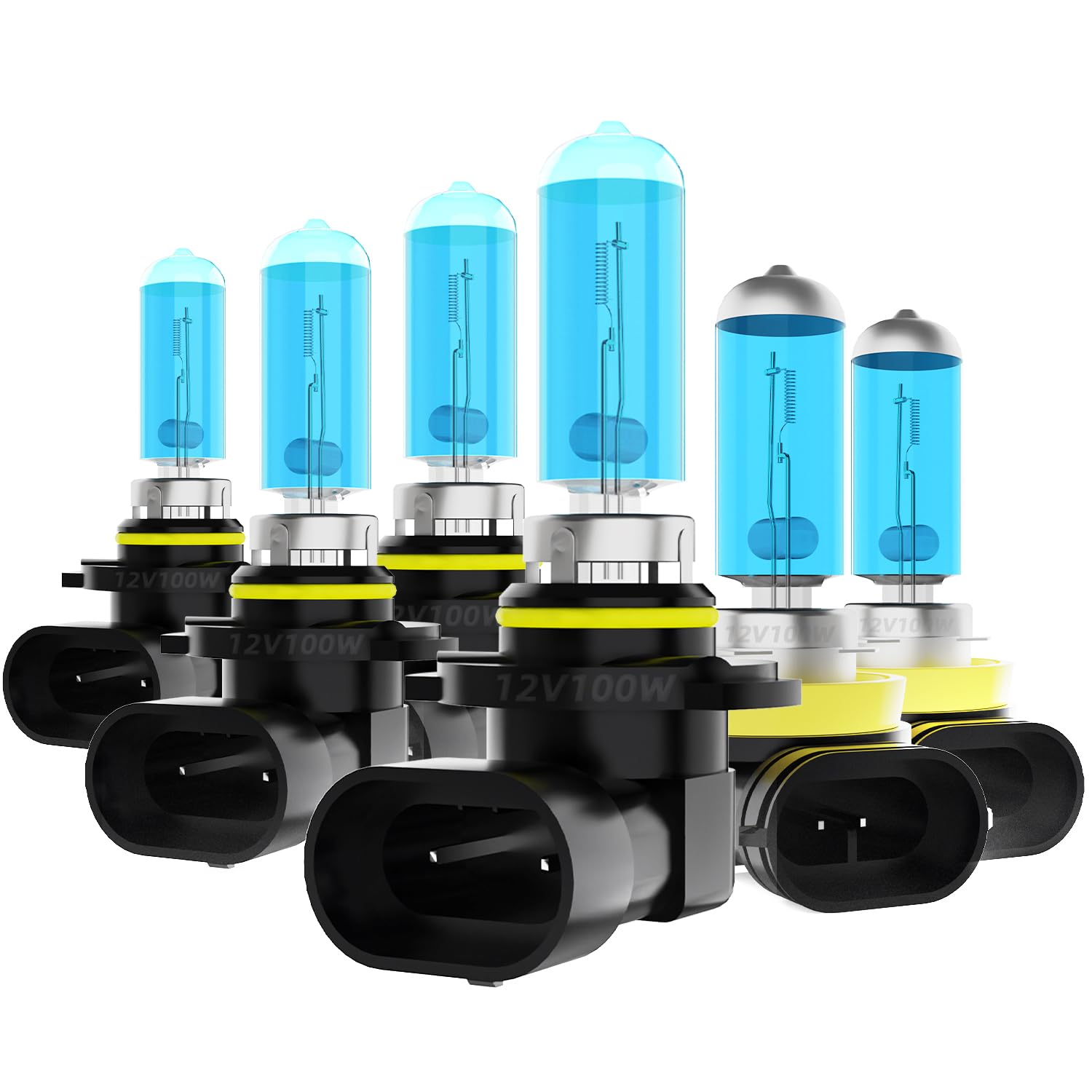 DMEPUGI Headlight Bulbs Fit For Toyota RAV4 2013-2015, 9005 9005 High Low Beam H11 Fog Lights Combo, Super Bright 5500K White Li