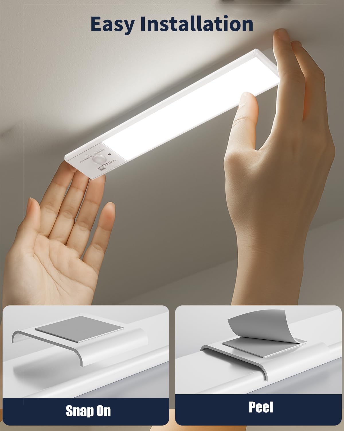 Fby Under Cabinet Lighting  12 Inch Motion Sensor Light Indoor  1800Mah Usb Rechargeable Closet Light  3 Color Temperature Operable Led Lights  Can Be Used For Wardrobes  Cabinets  Stairs (3 Pack)