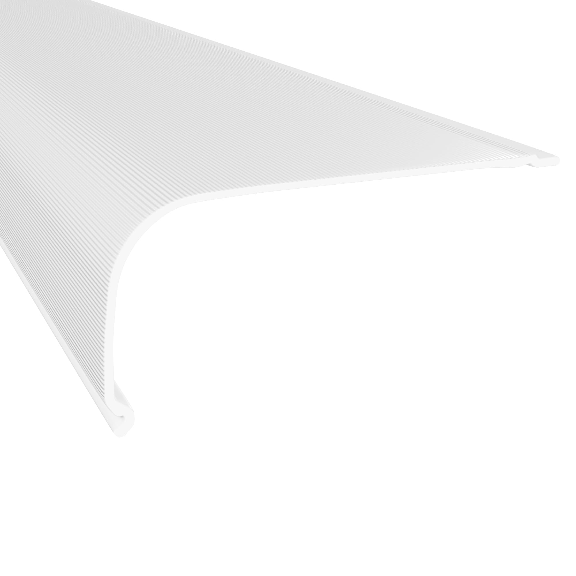 KASTLITE Curved Under Cabinet Light Cover Replacement | White Ribbed Acrylic Undercabinet Lens Diffuser | 24L x 2-7/8W x 1-3/8H | Filters Under Counter Lights for Kitchen Bathroom Vanity | Shape F