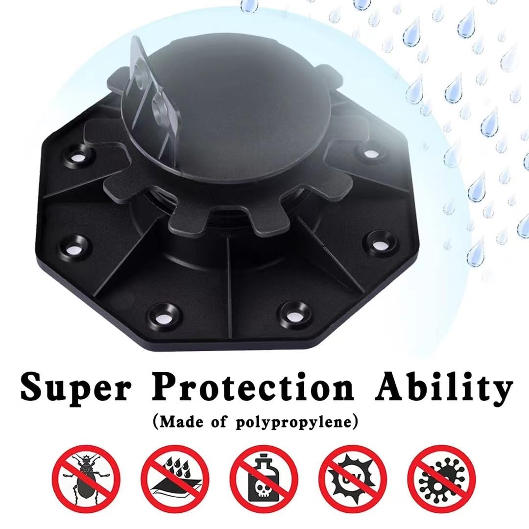 Phlkjl 24Pack Adjustable Plastic Pedestal Paver,Floor Slate Support Floor Lift,Deck Support Floor Raising (Unilateral Keel Slot)