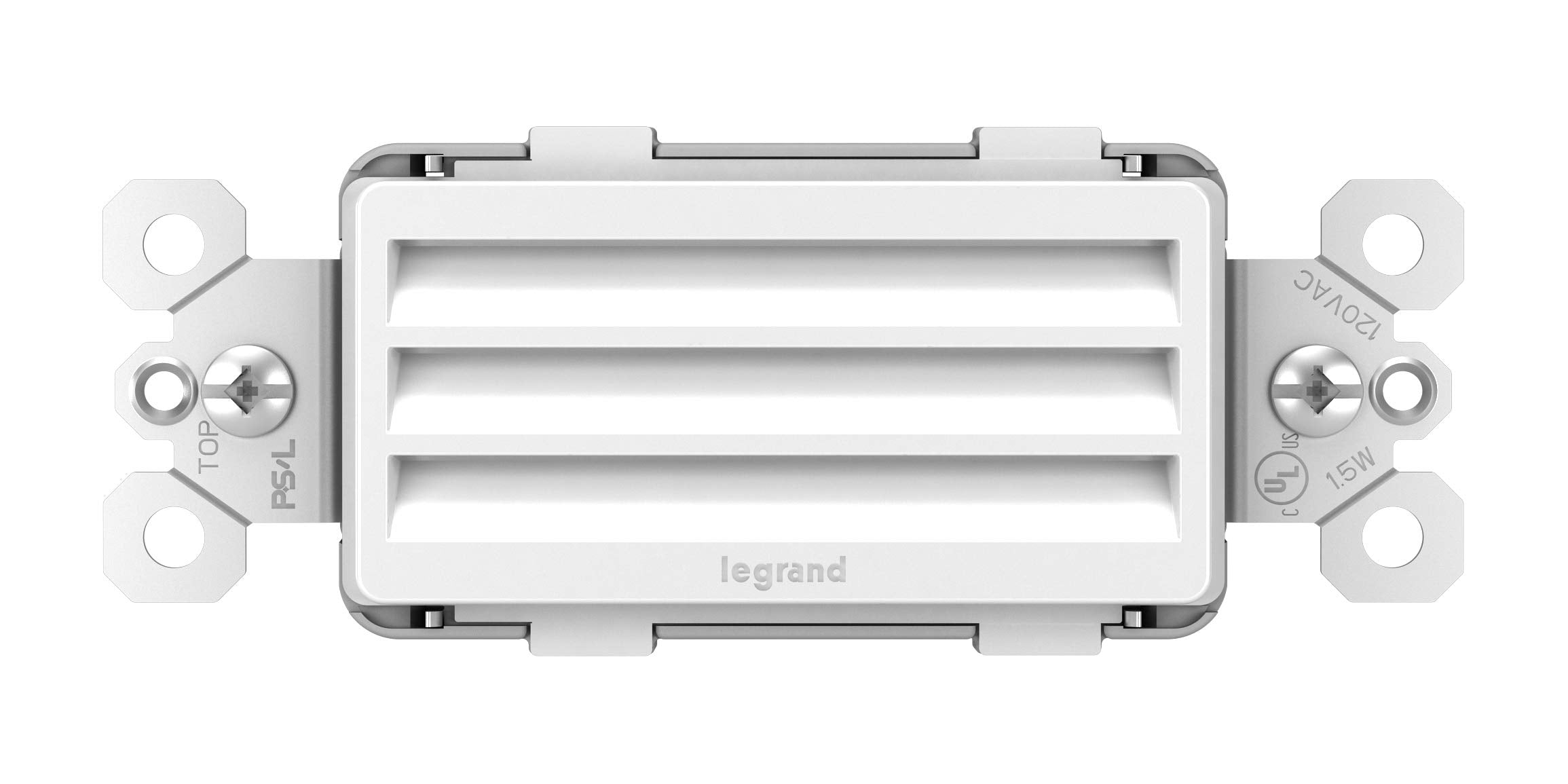 Legrand Pass & Seymour Radiant Led Night Light Outlet - Adjustable Nursery Night Light, White