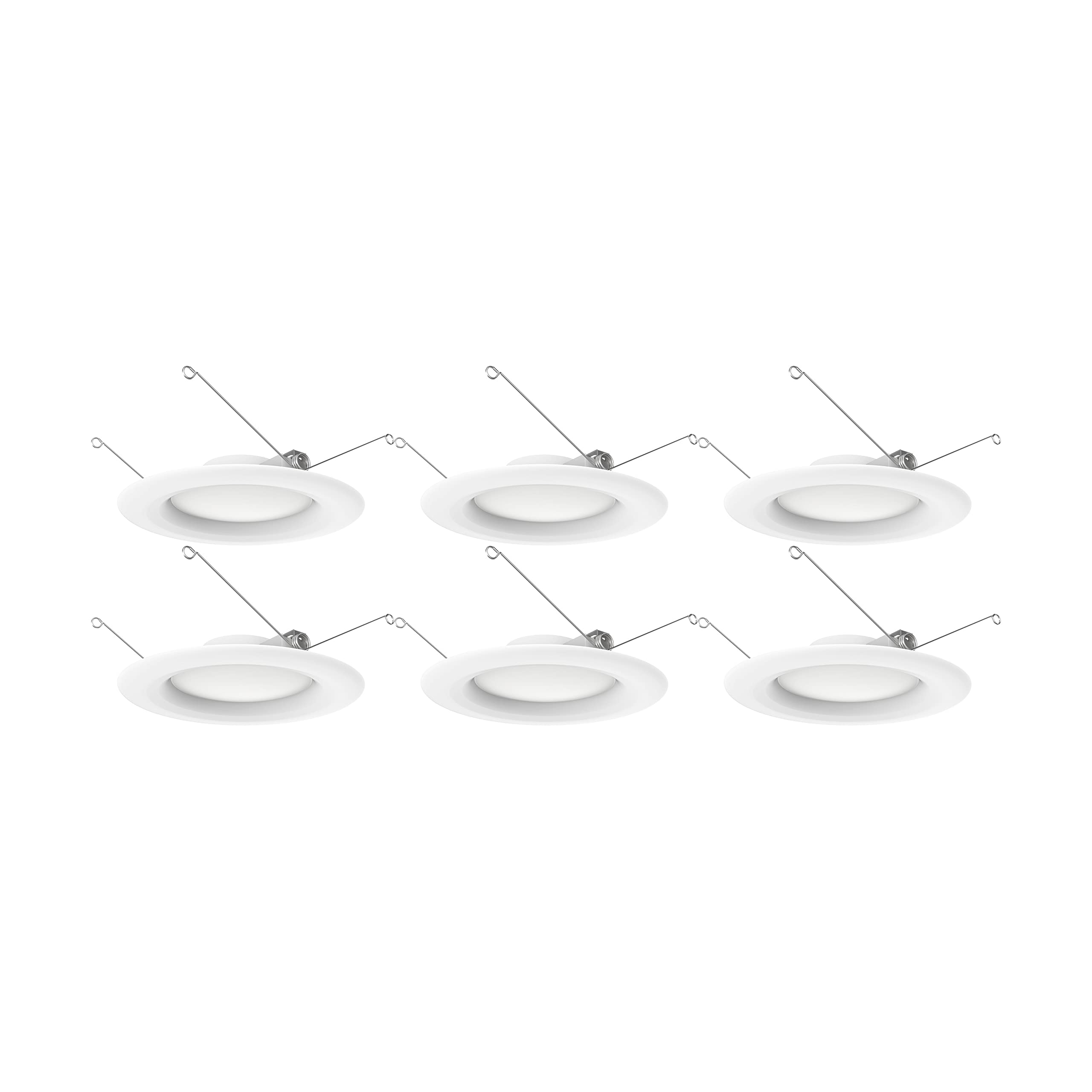 Satco S11641 9.2W LED Recessed Downlight Retrofit Value Pack  5-6 Inches  White  6-Pack
