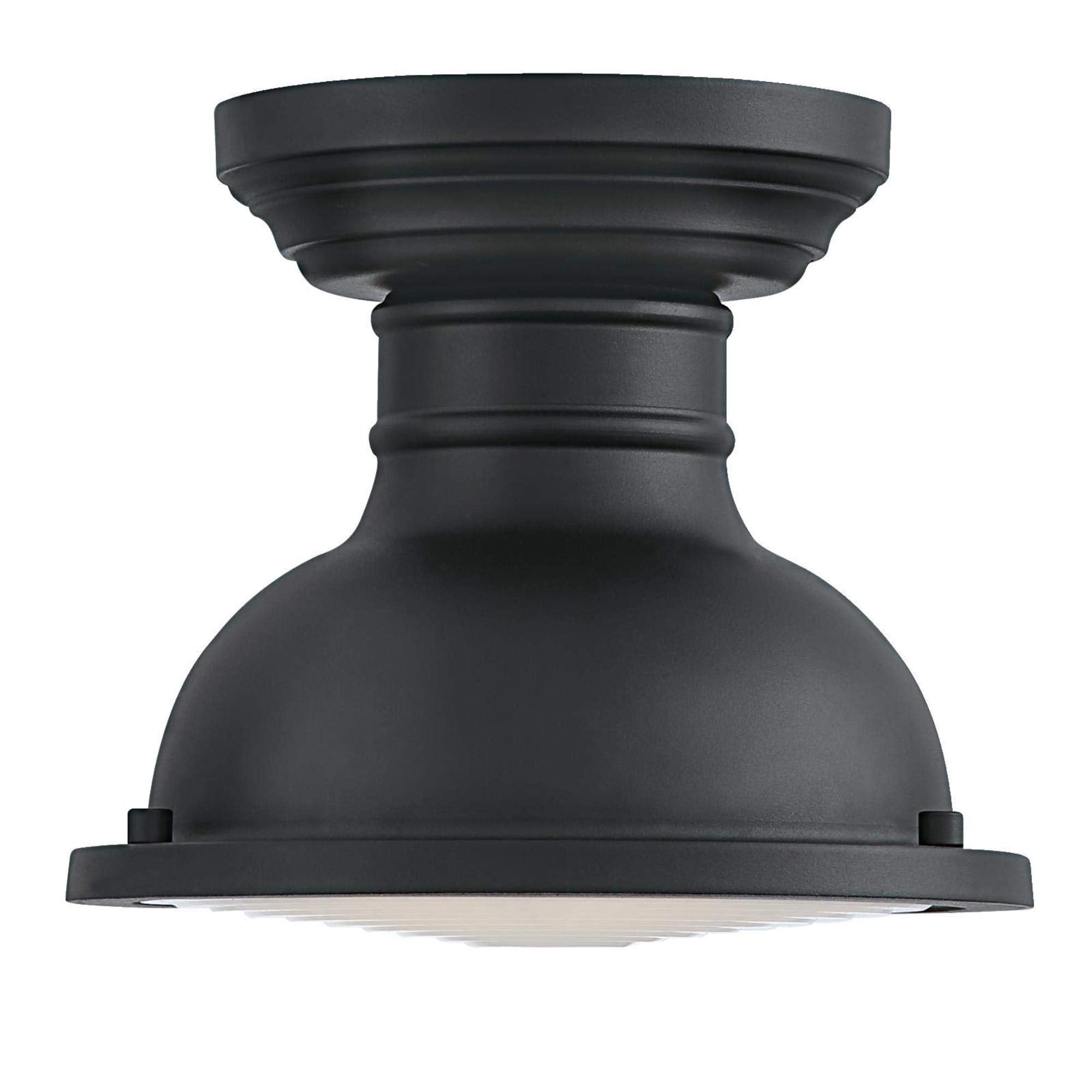 Westinghouse Orson Outdoor Ceiling Light, One-Light, Vintage-Style, Metal, 9 Inch, Textured Black Finish, Model 6113200